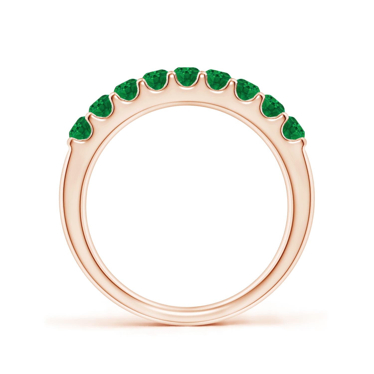 AAA - Emerald / 0.57 CT / 14 KT Rose Gold