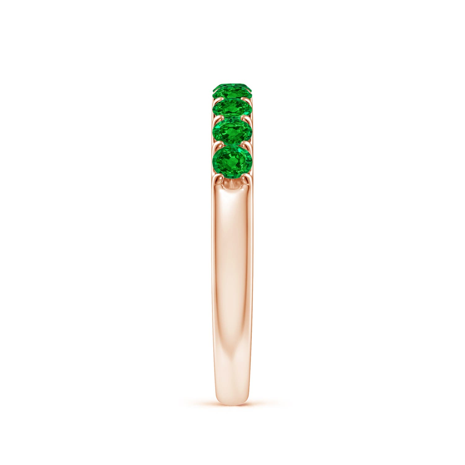 AAAA - Emerald / 0.57 CT / 14 KT Rose Gold