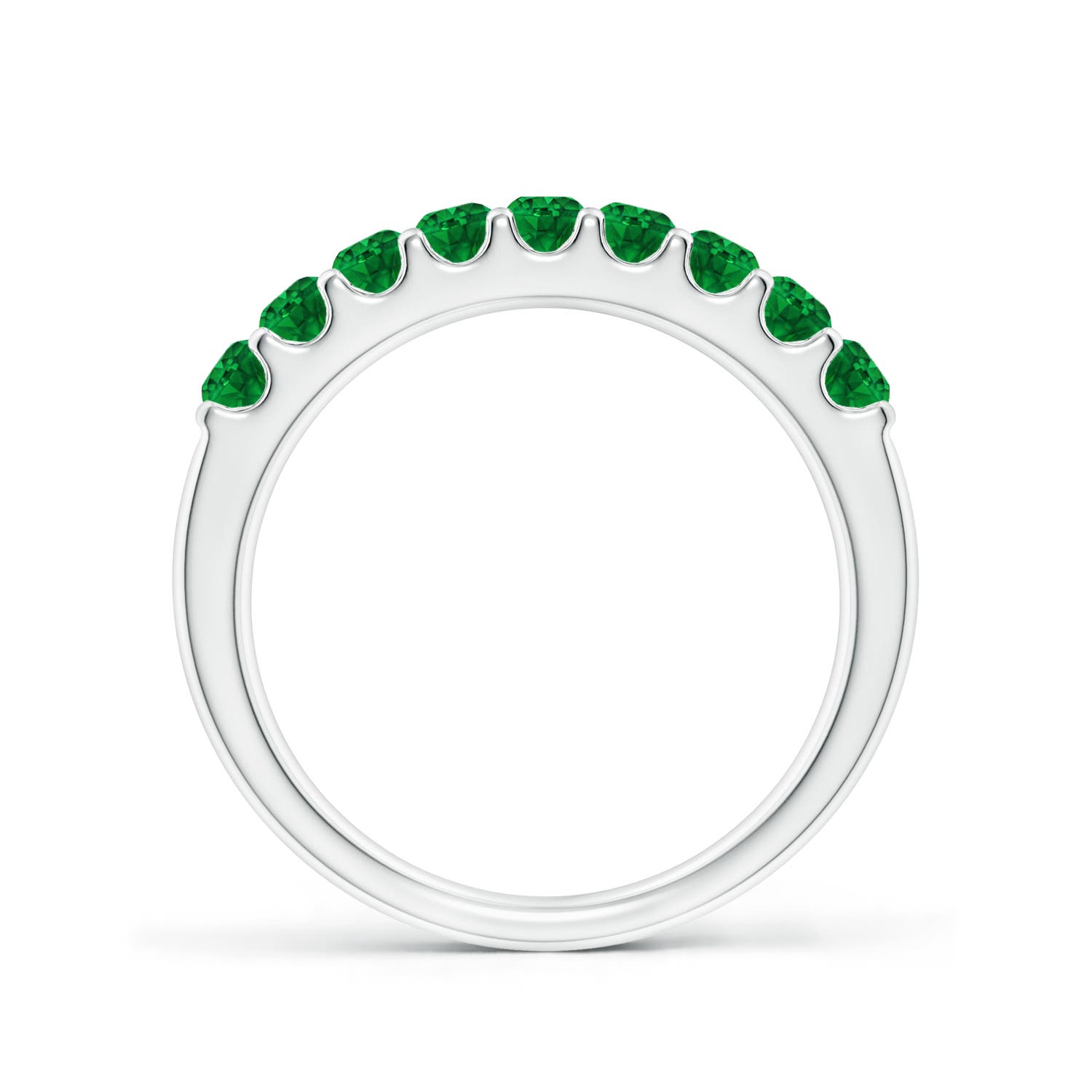 AAAA - Emerald / 0.57 CT / 14 KT White Gold