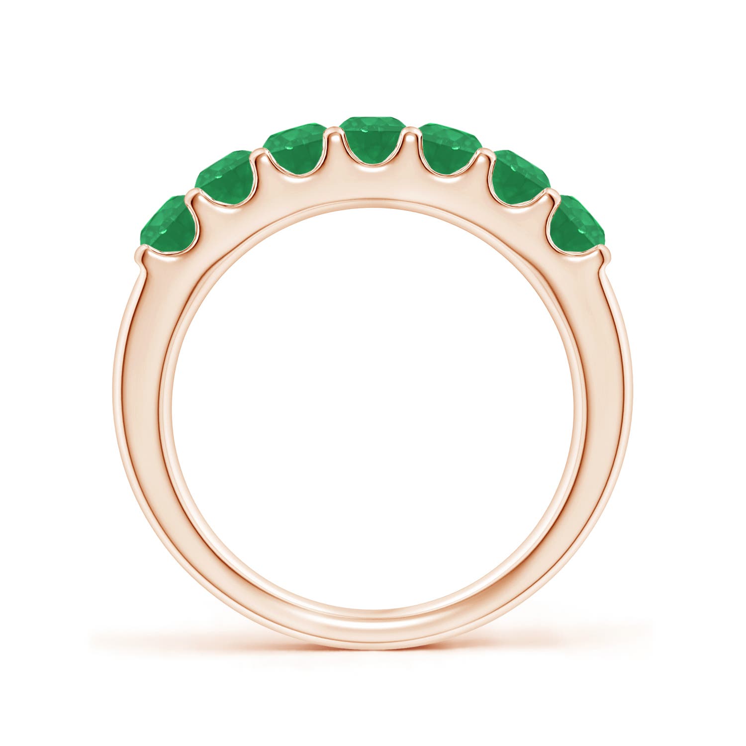 A - Emerald / 0.77 CT / 14 KT Rose Gold