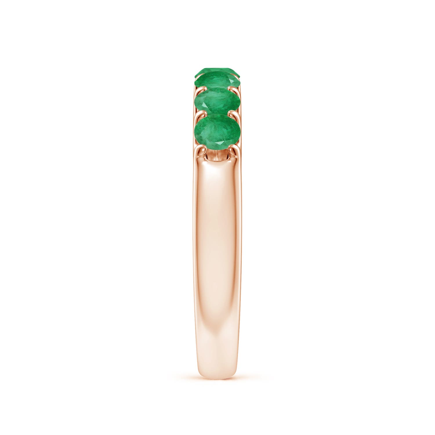 A - Emerald / 0.77 CT / 14 KT Rose Gold