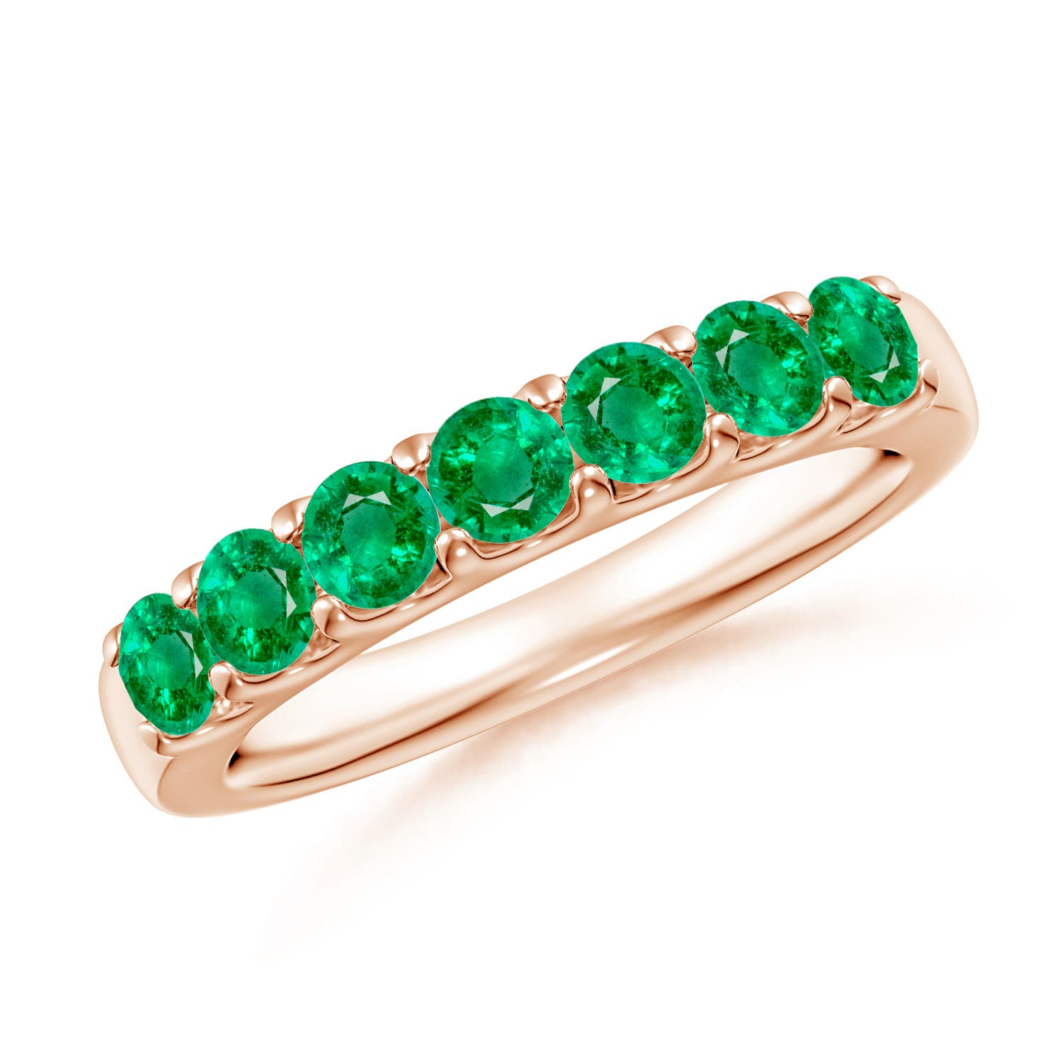 AAA - Emerald / 0.77 CT / 14 KT Rose Gold