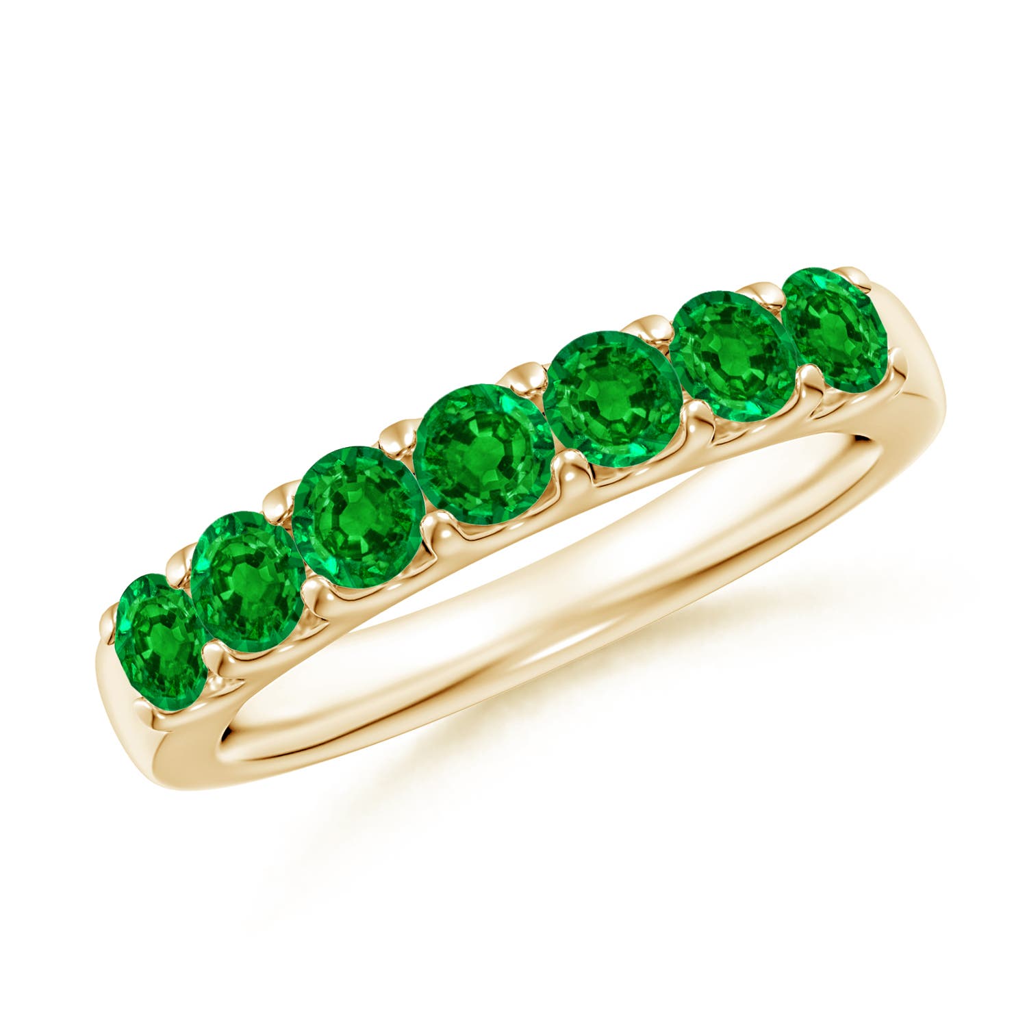 AAAA - Emerald / 0.77 CT / 14 KT Yellow Gold