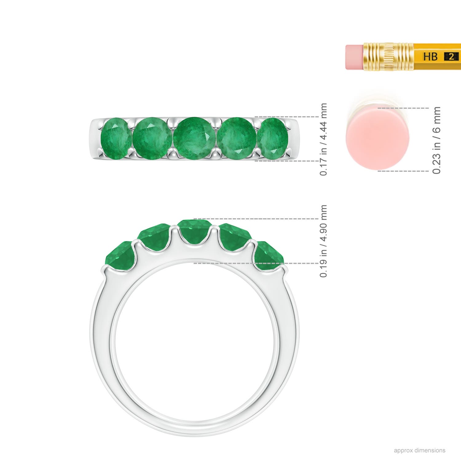 A - Emerald / 1.35 CT / 14 KT White Gold