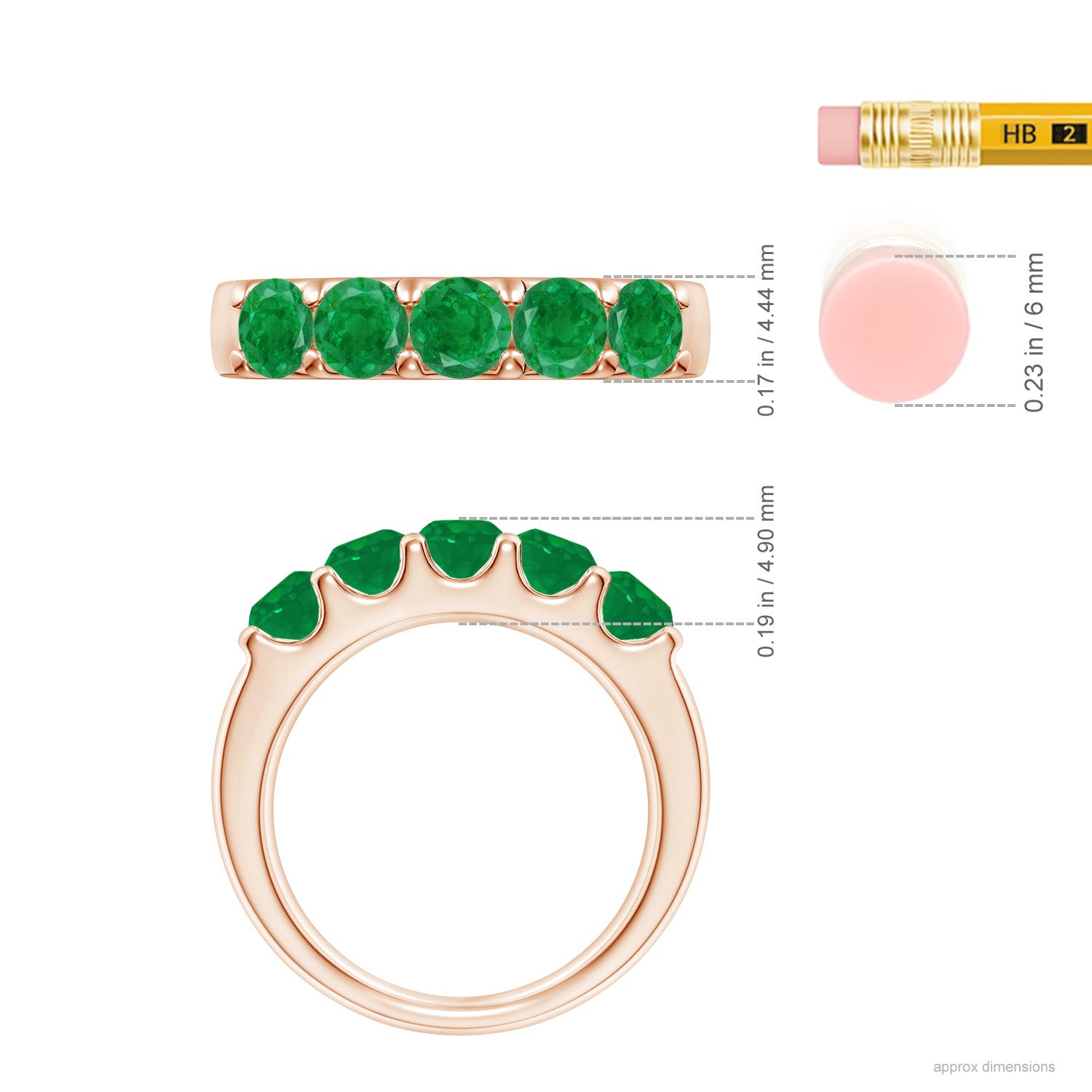 AA - Emerald / 1.35 CT / 14 KT Rose Gold