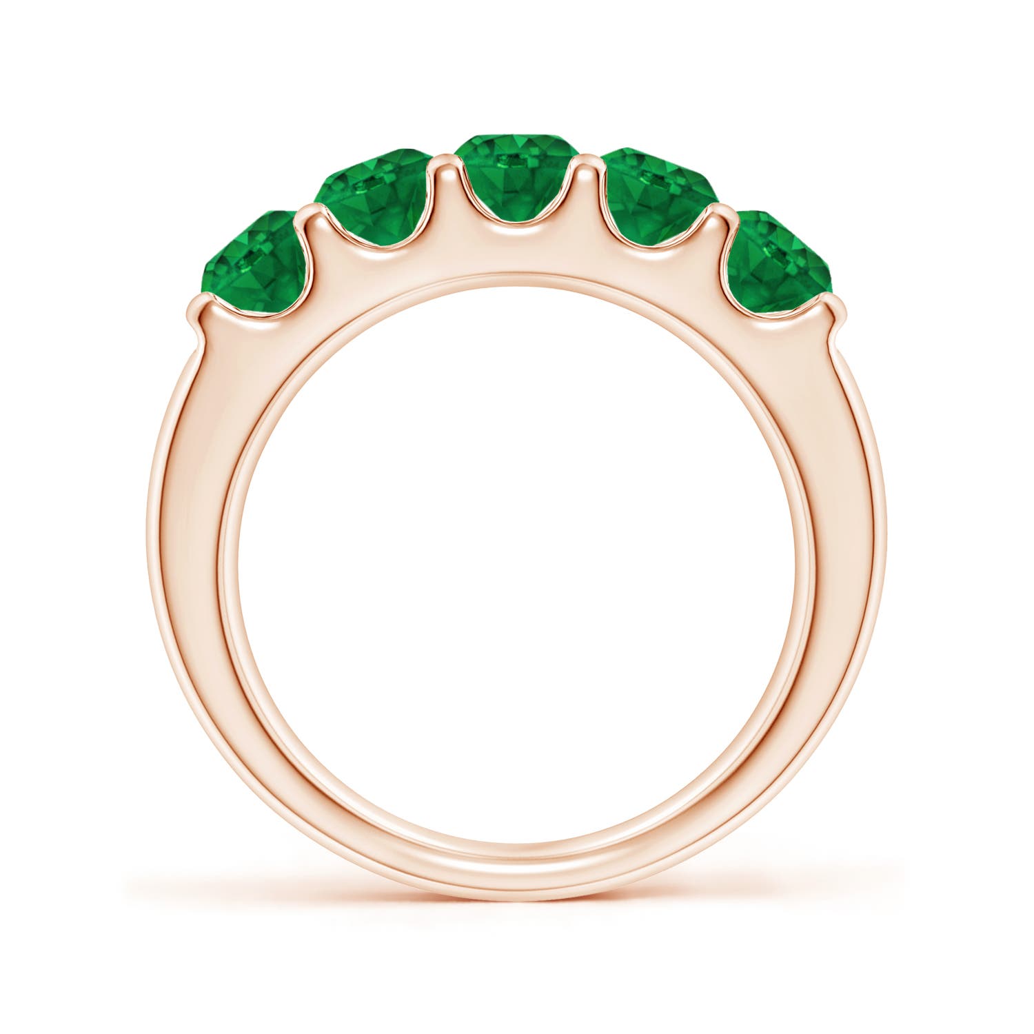 AAA - Emerald / 1.35 CT / 14 KT Rose Gold