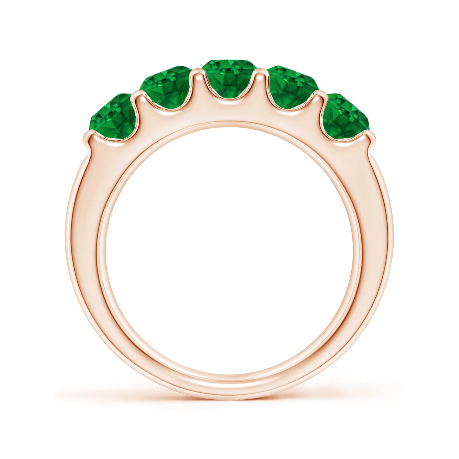 AAAA - Emerald / 1.35 CT / 14 KT Rose Gold