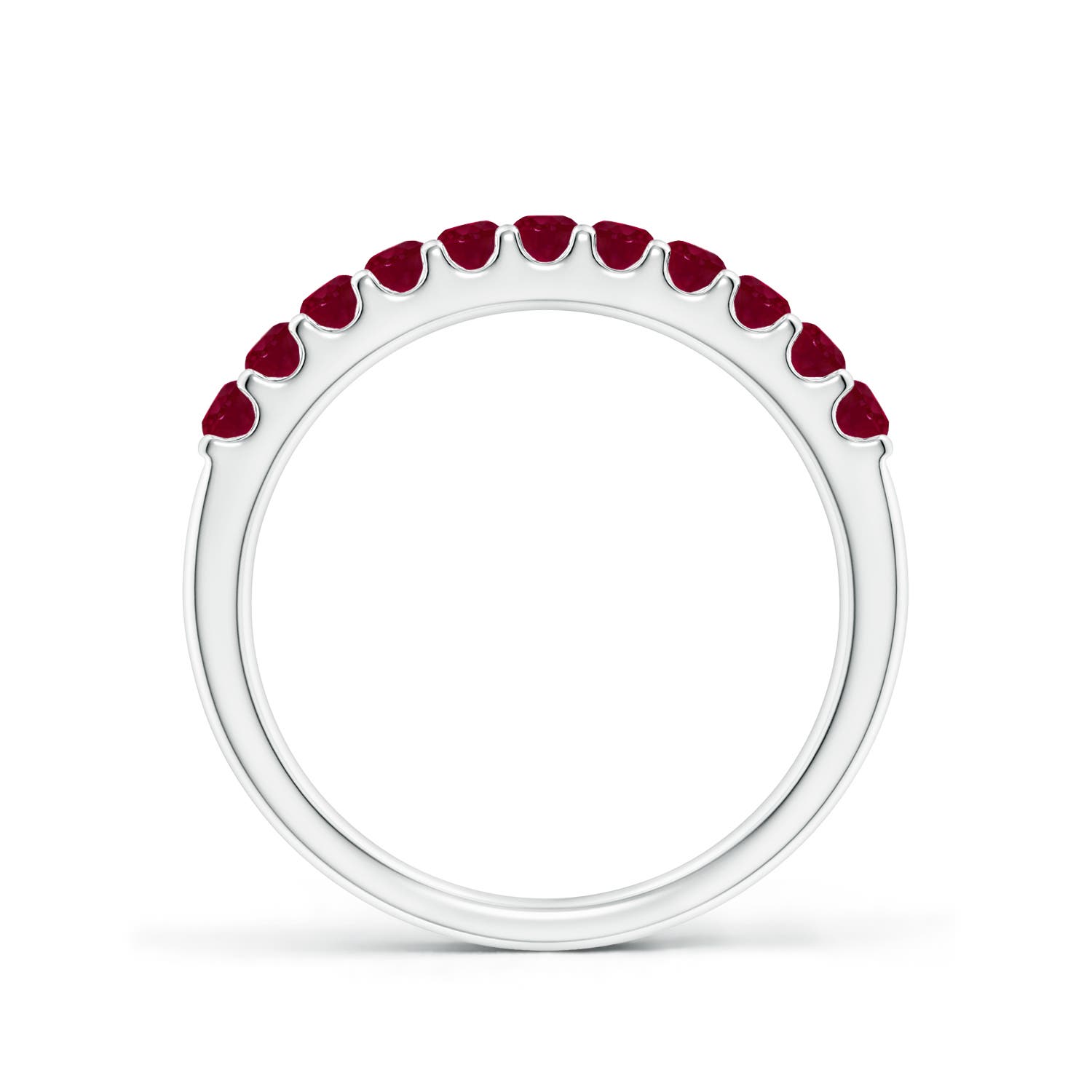 A - Ruby / 0.61 CT / 14 KT White Gold