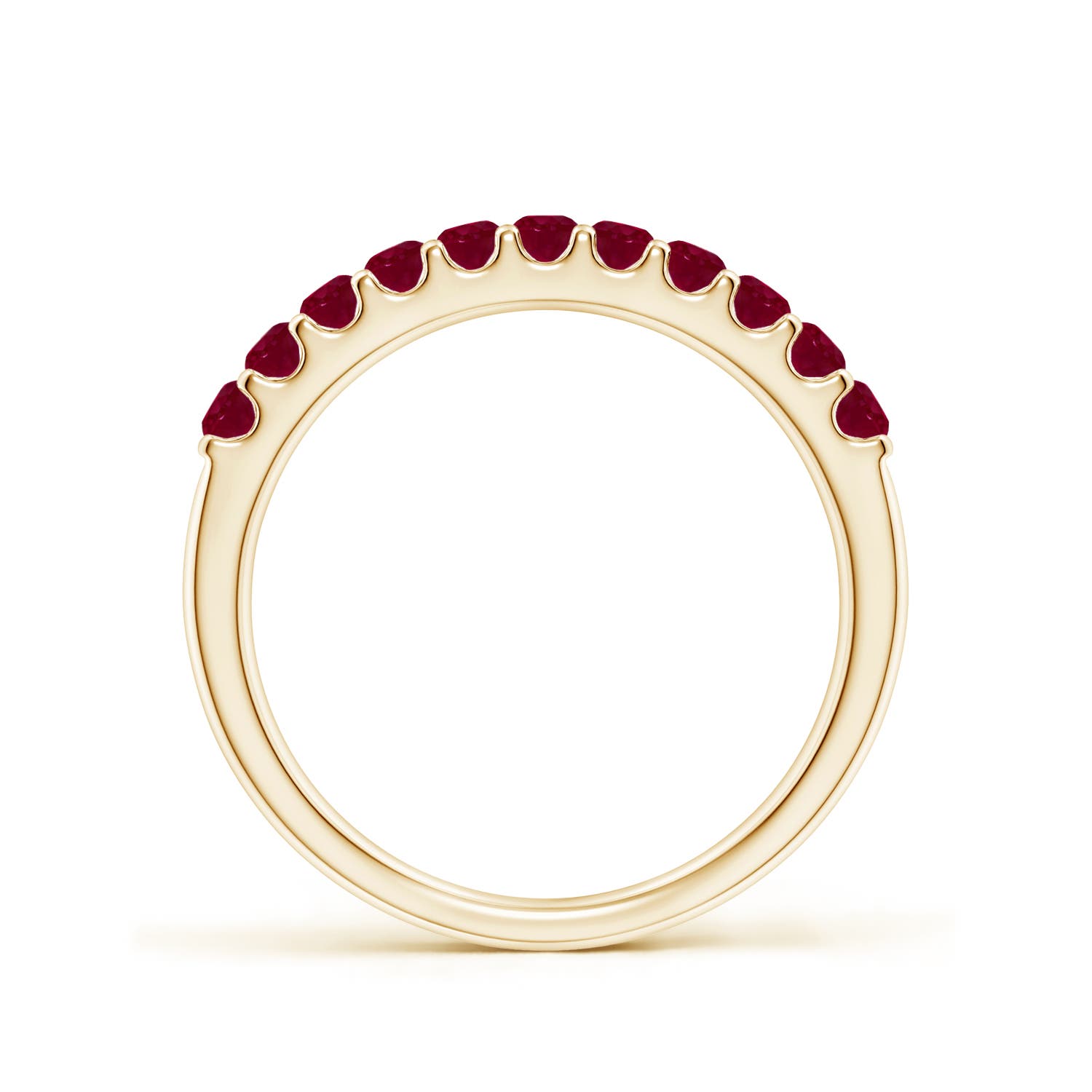 A - Ruby / 0.61 CT / 14 KT Yellow Gold