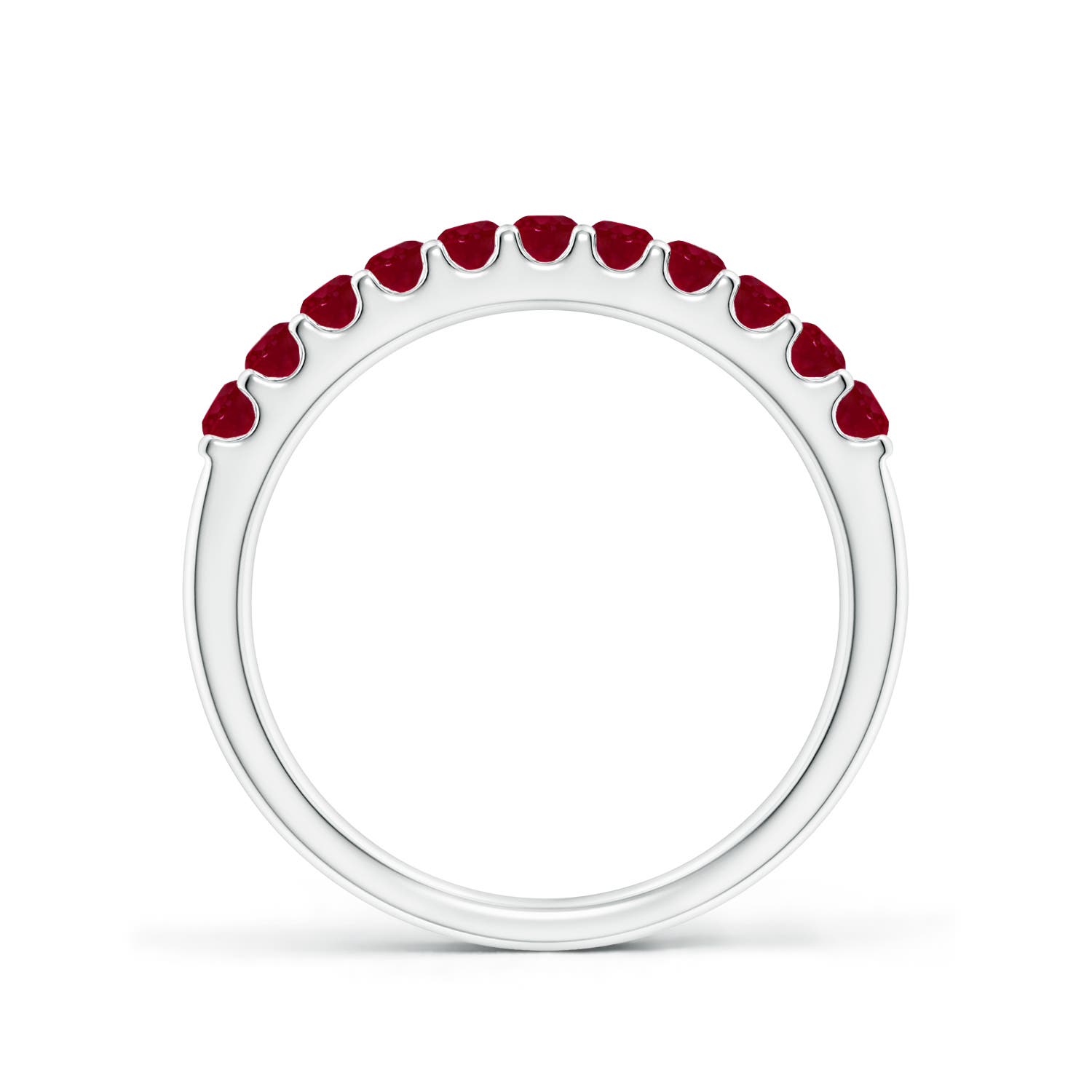 AA - Ruby / 0.61 CT / 14 KT White Gold