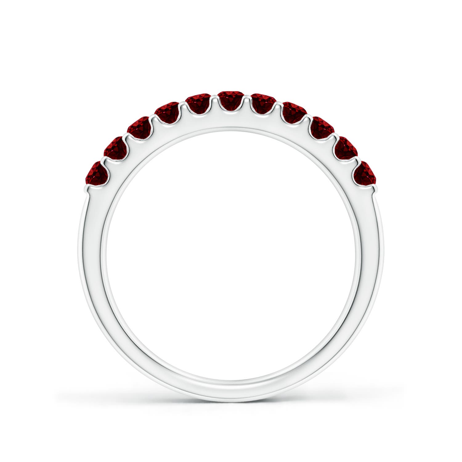 AAAA - Ruby / 0.61 CT / 14 KT White Gold