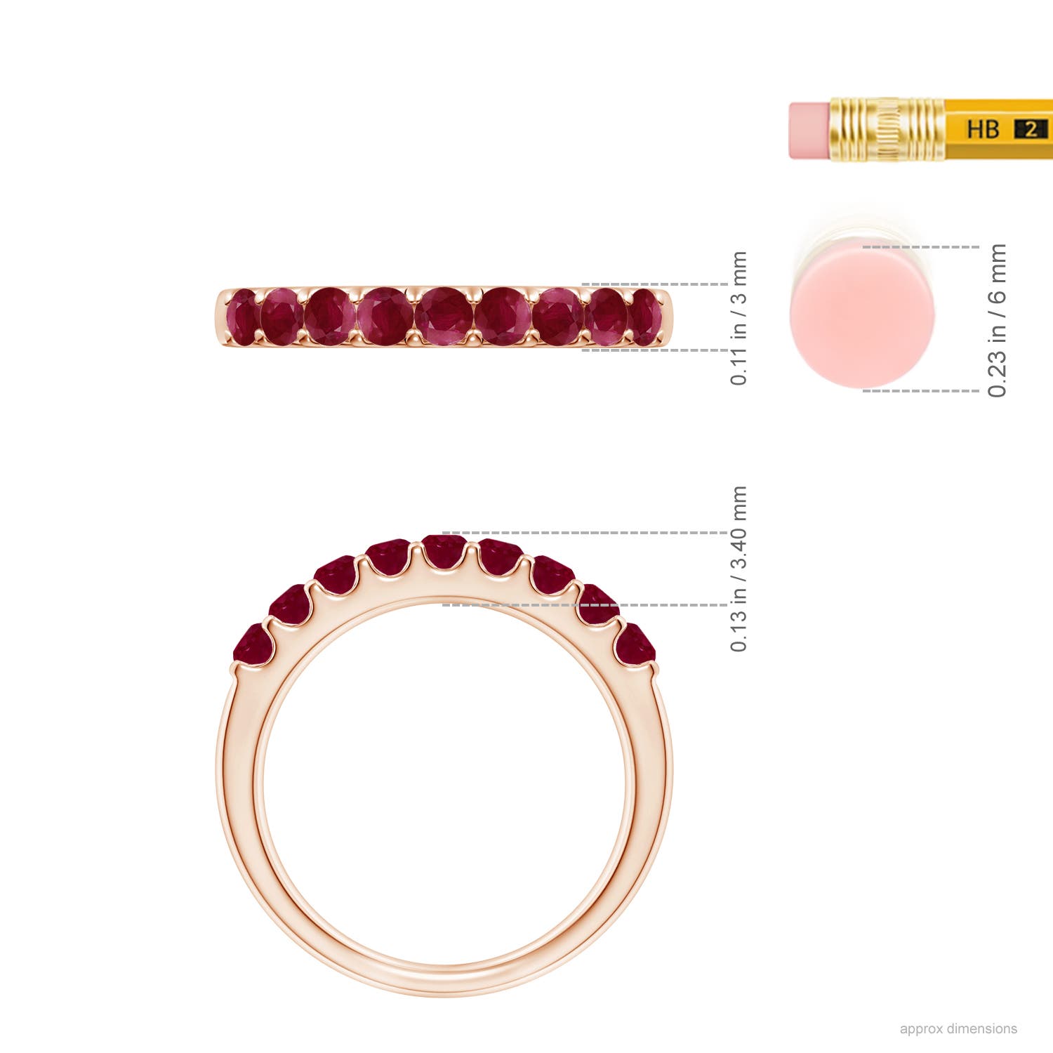 A - Ruby / 0.81 CT / 14 KT Rose Gold