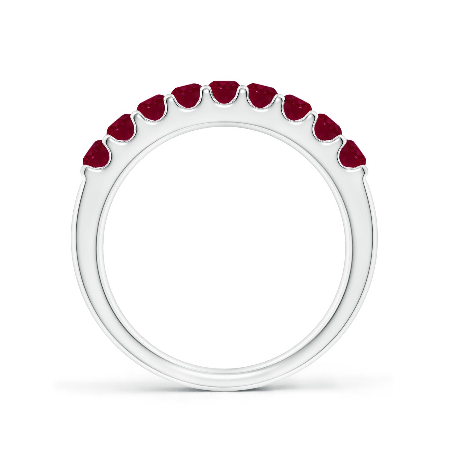 A - Ruby / 0.81 CT / 14 KT White Gold