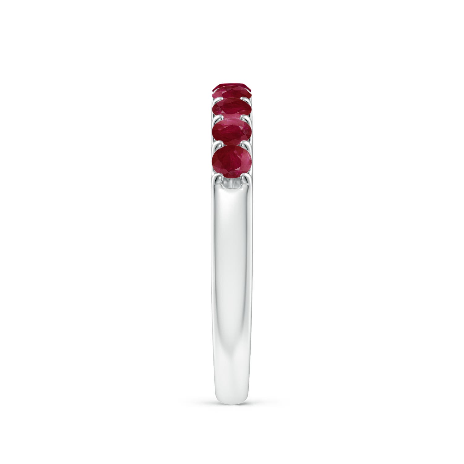 A - Ruby / 0.81 CT / 14 KT White Gold