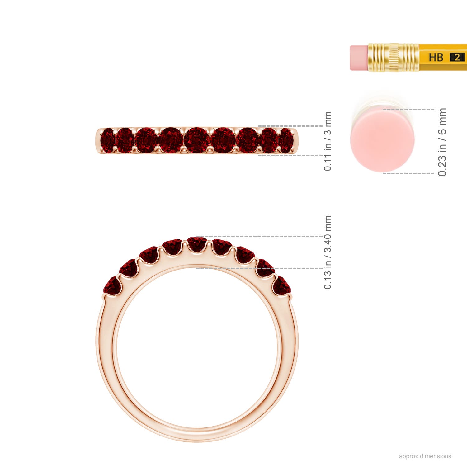 AAAA - Ruby / 0.81 CT / 14 KT Rose Gold