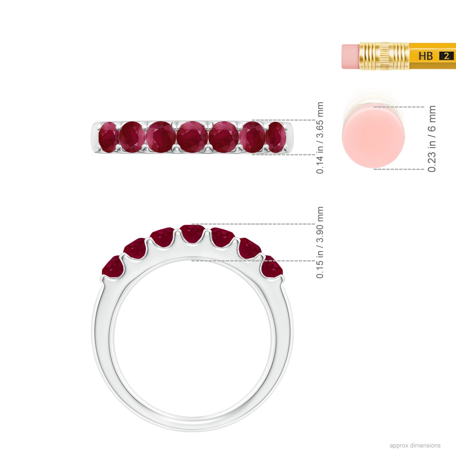 A - Ruby / 1.19 CT / 14 KT White Gold