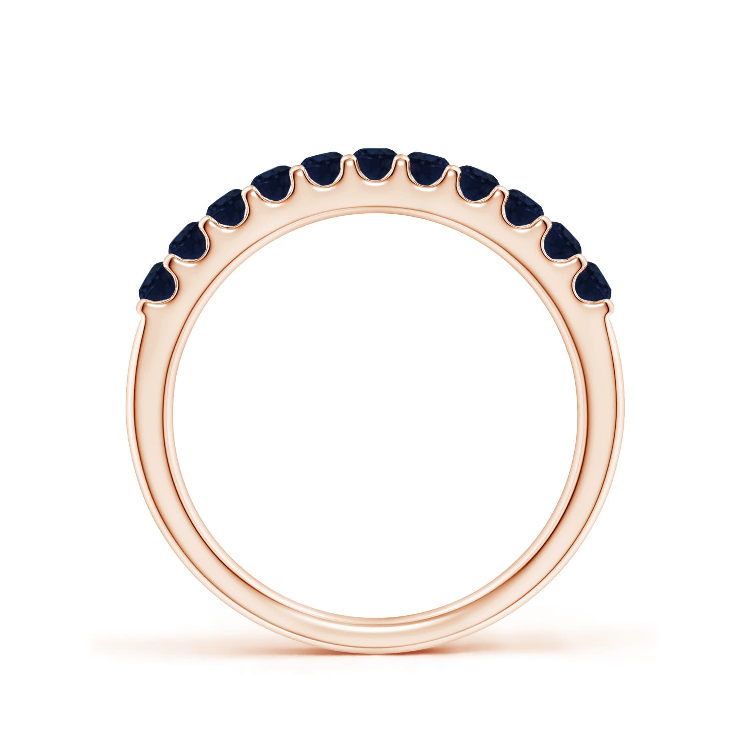 A - Blue Sapphire / 0.61 CT / 14 KT Rose Gold