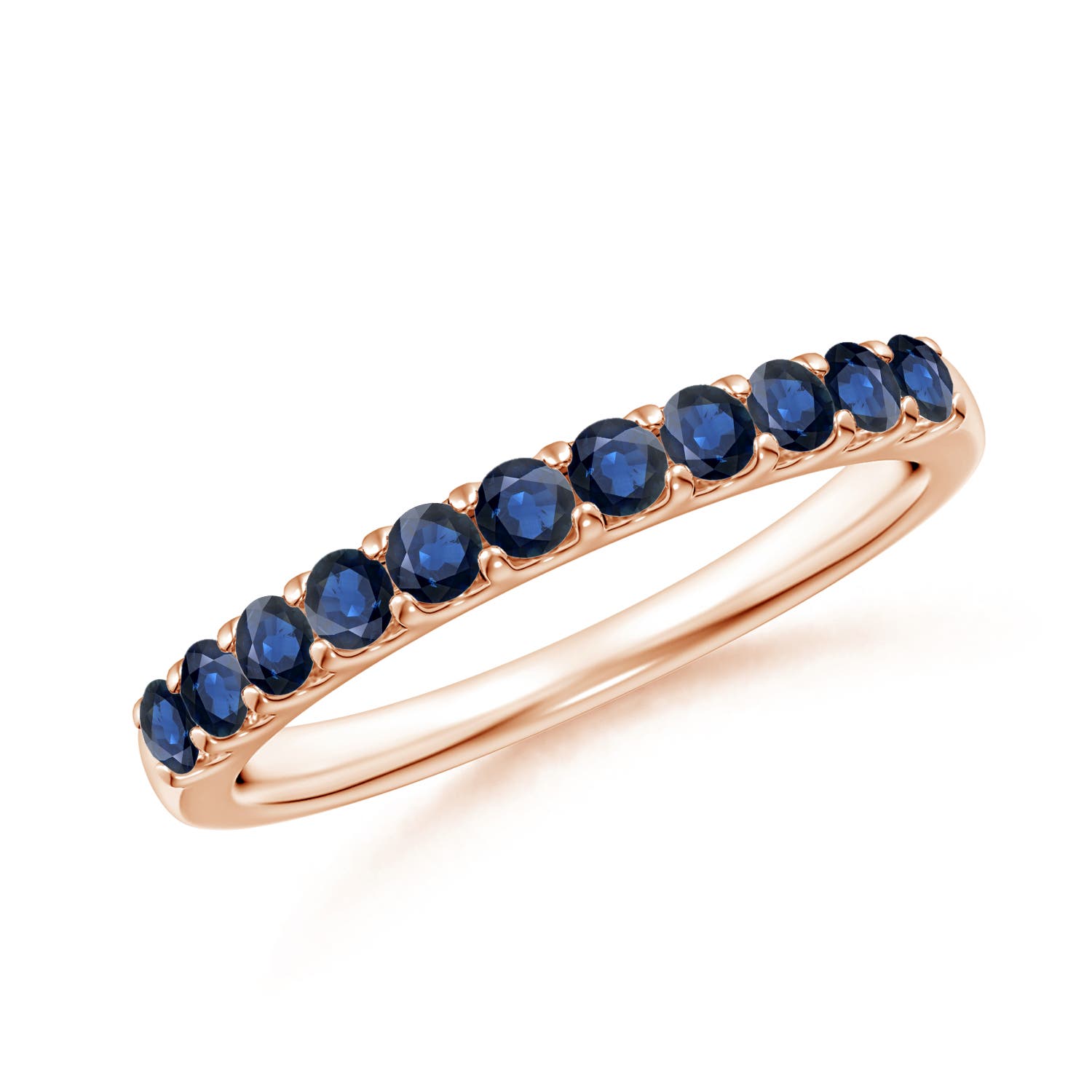 AA - Blue Sapphire / 0.61 CT / 14 KT Rose Gold