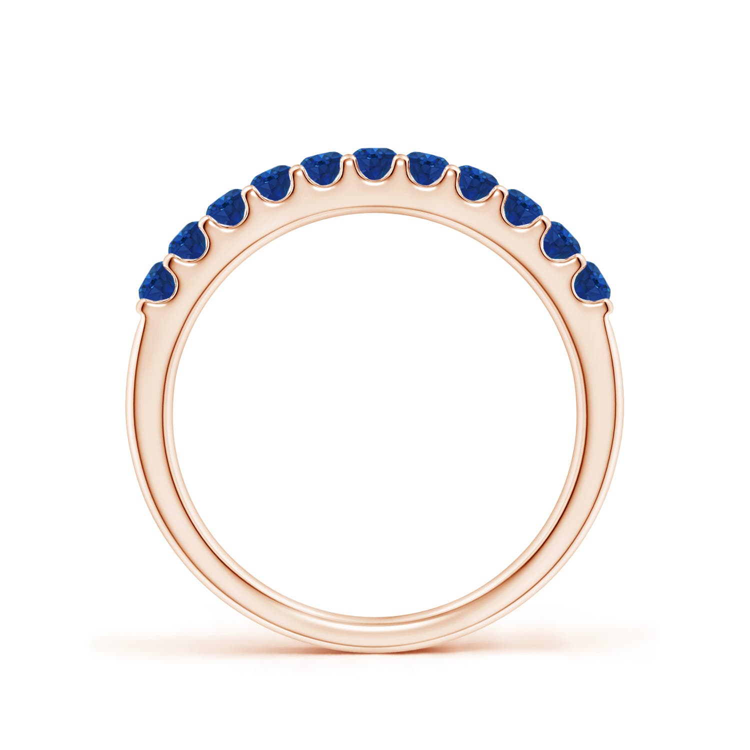 AAA - Blue Sapphire / 0.61 CT / 14 KT Rose Gold