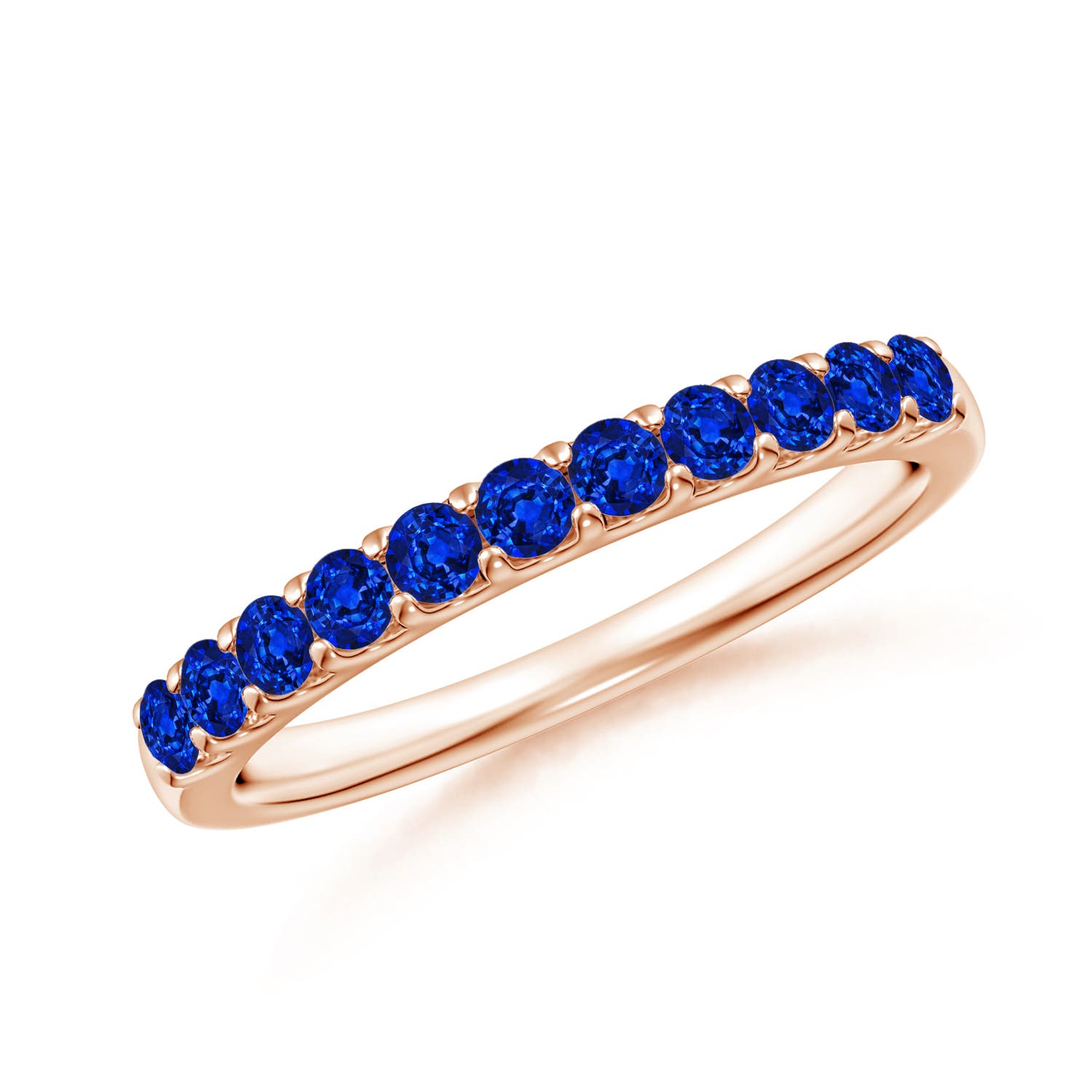 AAAA - Blue Sapphire / 0.61 CT / 14 KT Rose Gold