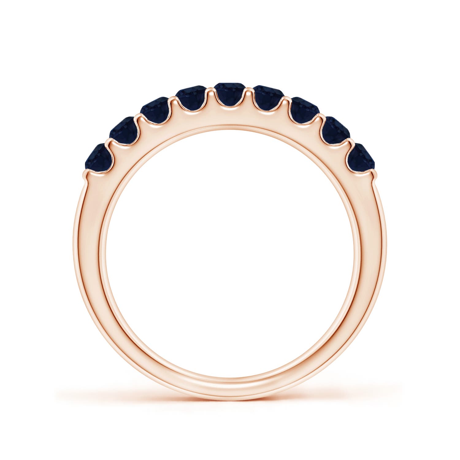 A - Blue Sapphire / 0.81 CT / 14 KT Rose Gold