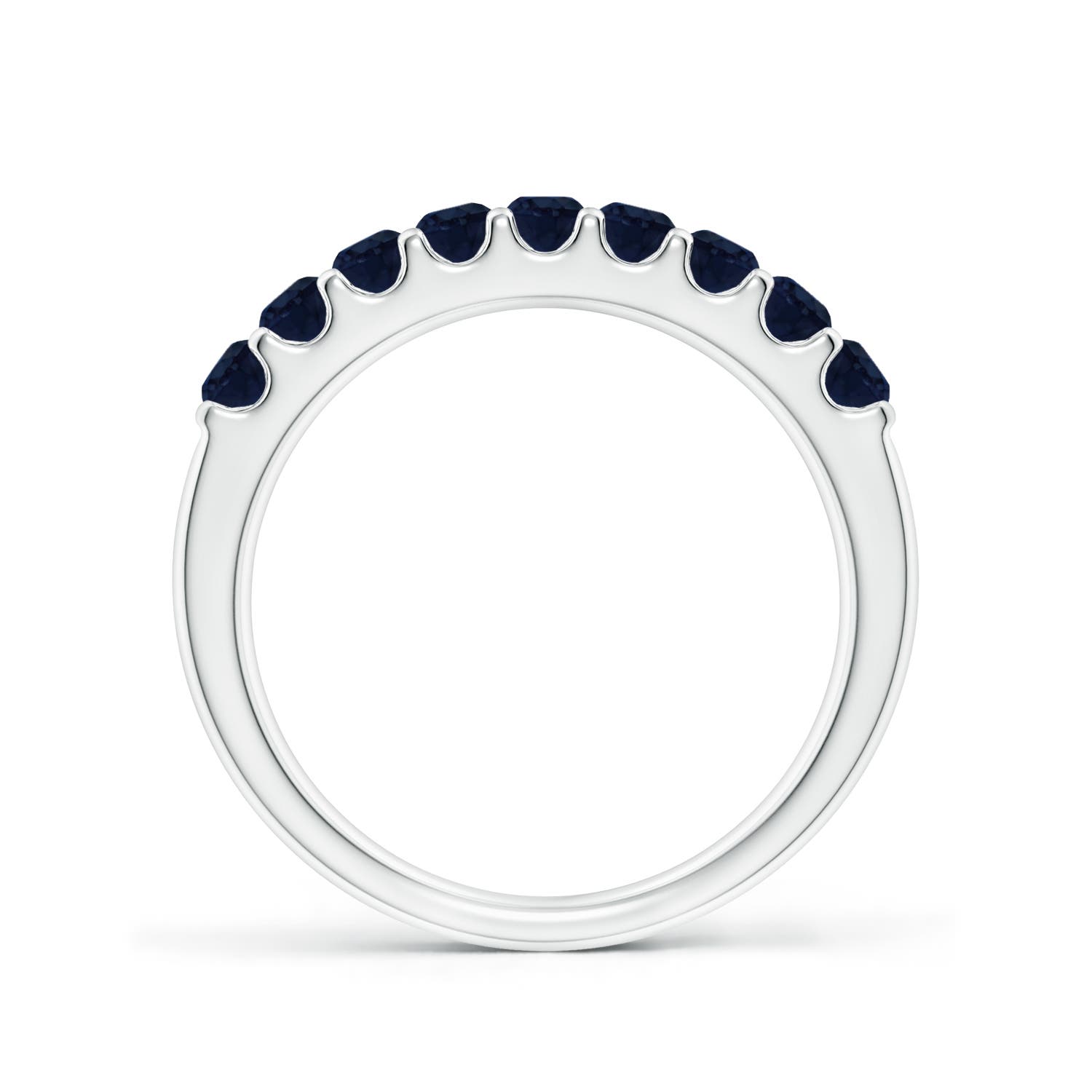 A - Blue Sapphire / 0.81 CT / 14 KT White Gold