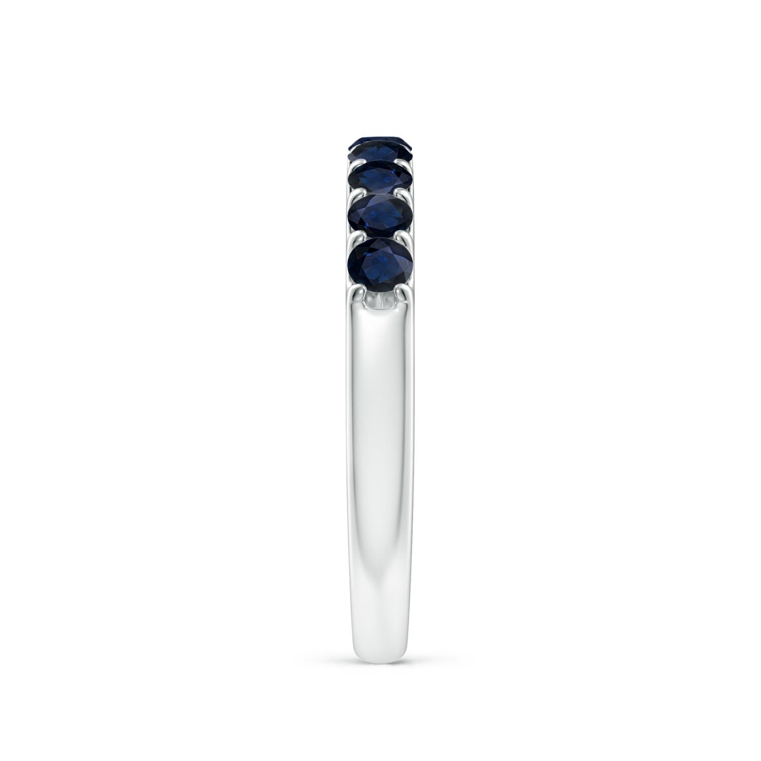 A - Blue Sapphire / 0.81 CT / 14 KT White Gold