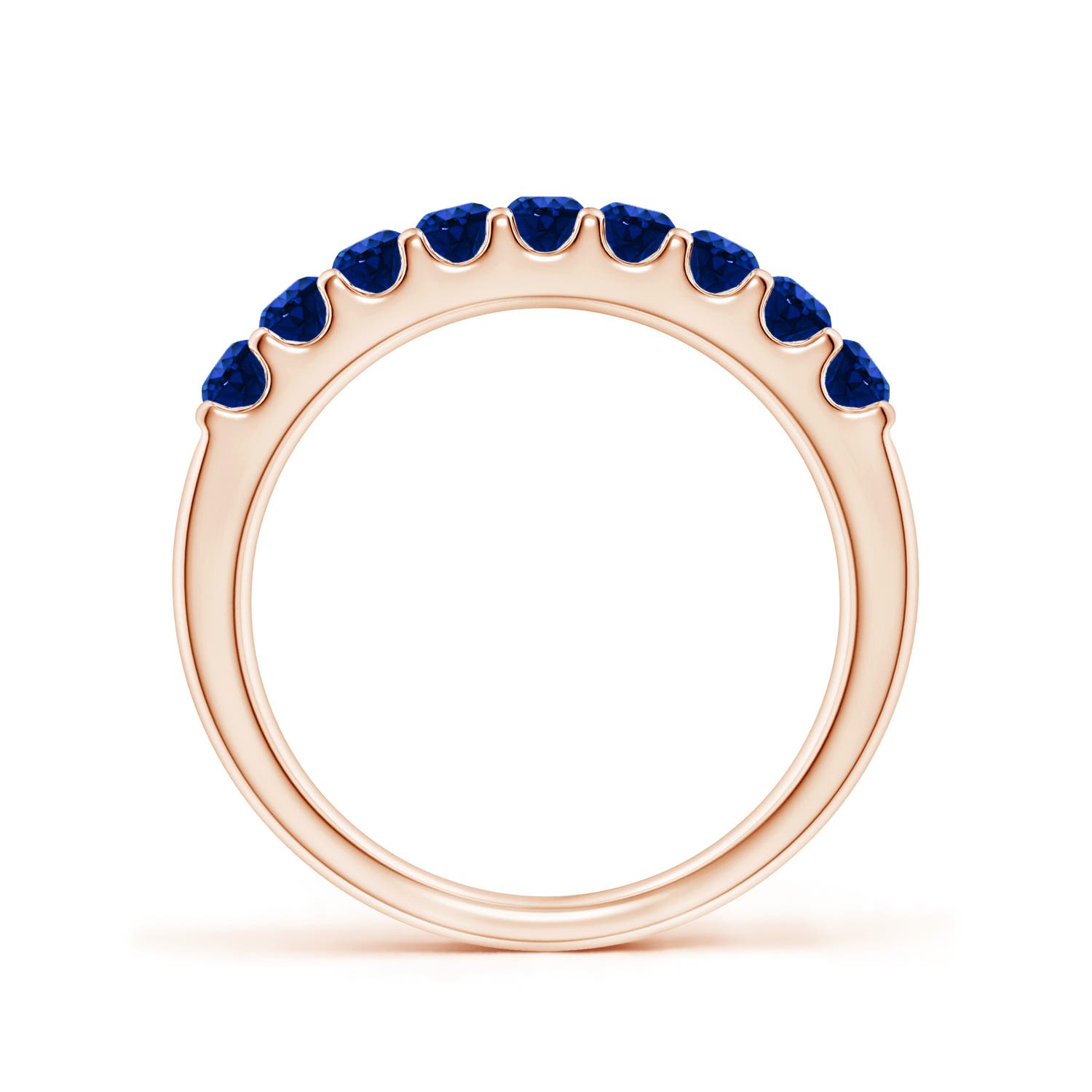 AAAA - Blue Sapphire / 0.81 CT / 14 KT Rose Gold