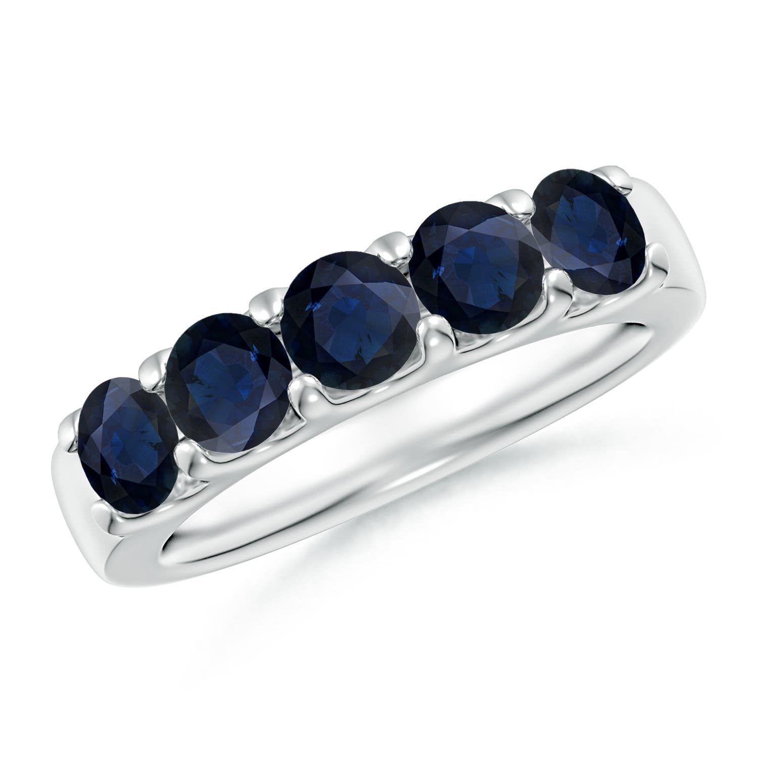 A - Blue Sapphire / 1.75 CT / 14 KT White Gold