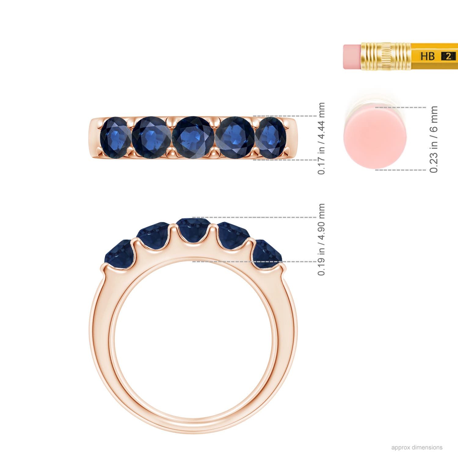 AA - Blue Sapphire / 1.75 CT / 14 KT Rose Gold