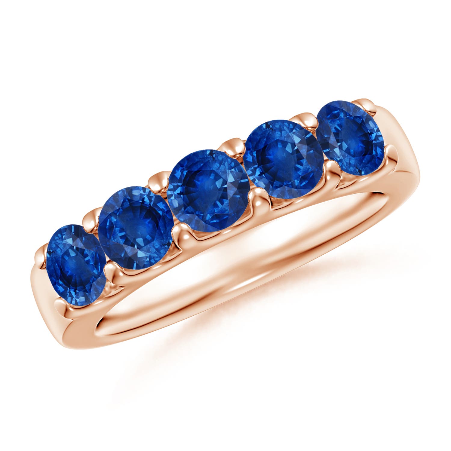 AAA - Blue Sapphire / 1.75 CT / 14 KT Rose Gold