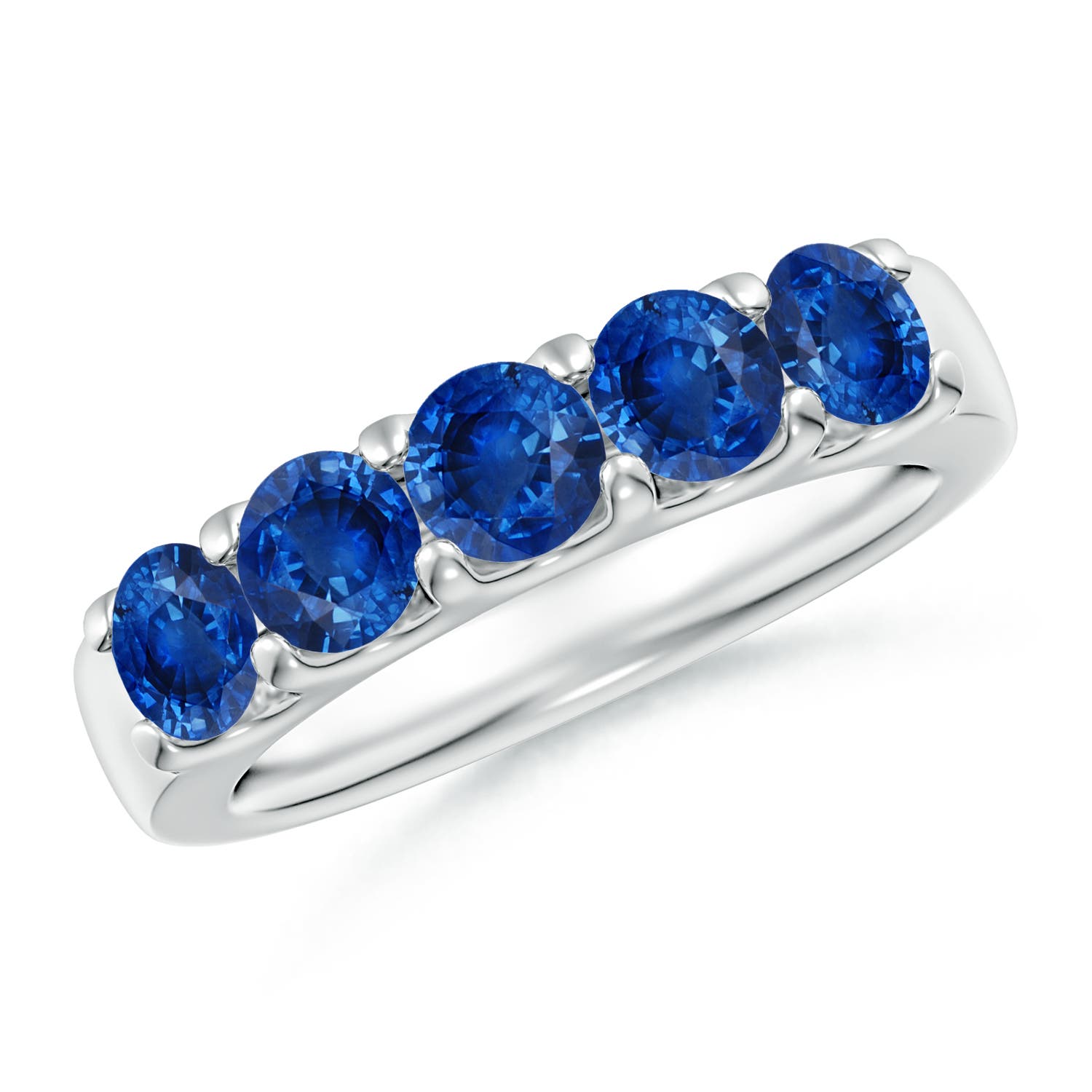 AAA - Blue Sapphire / 1.75 CT / 14 KT White Gold