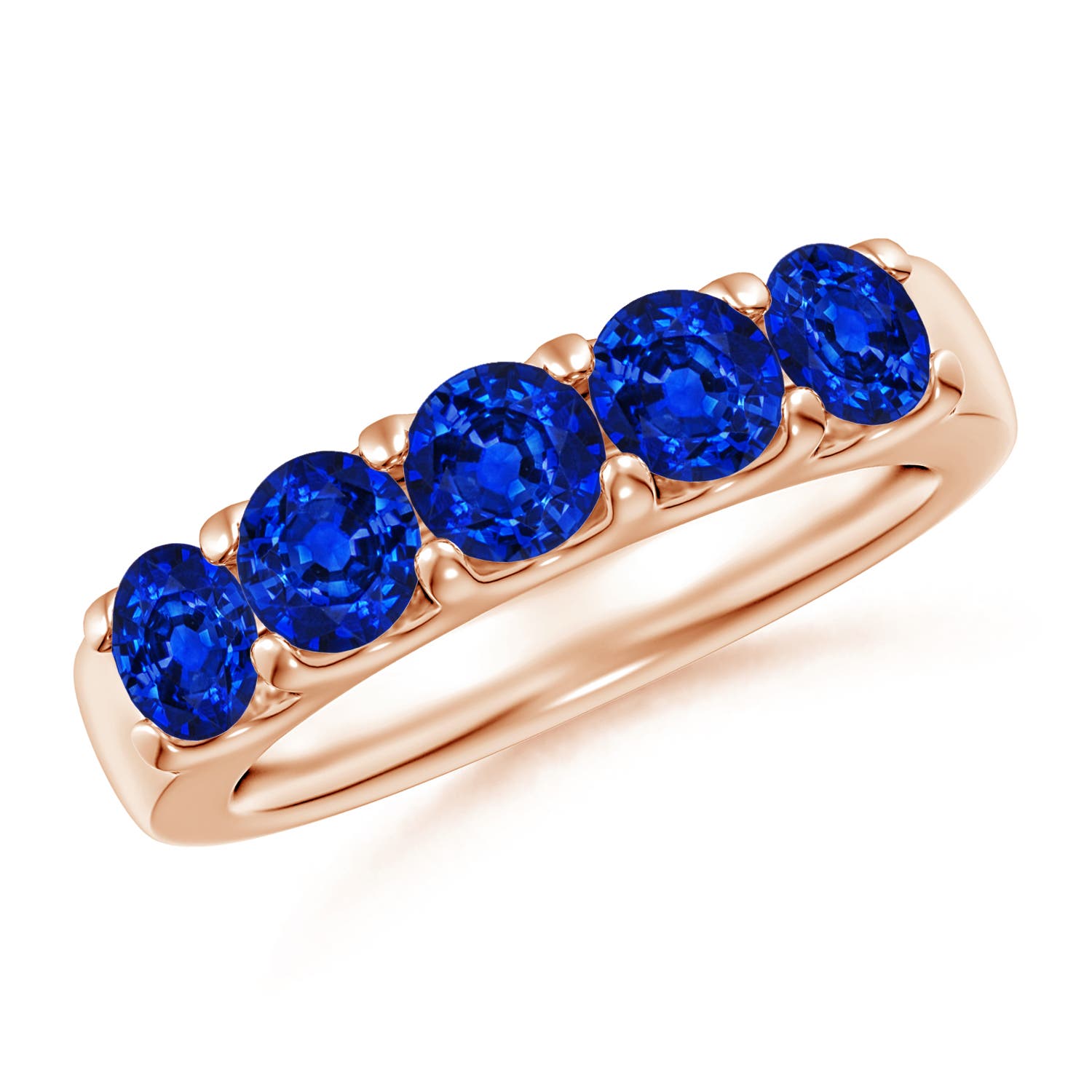 AAAA - Blue Sapphire / 1.75 CT / 14 KT Rose Gold