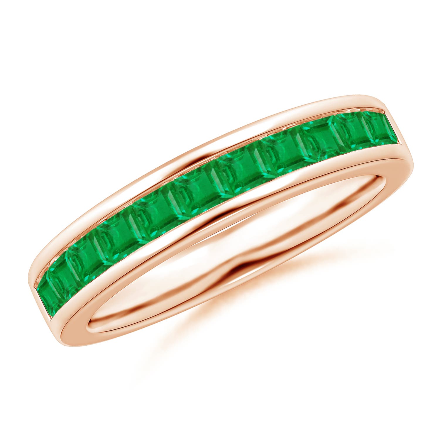 AA - Emerald / 0.77 CT / 14 KT Rose Gold