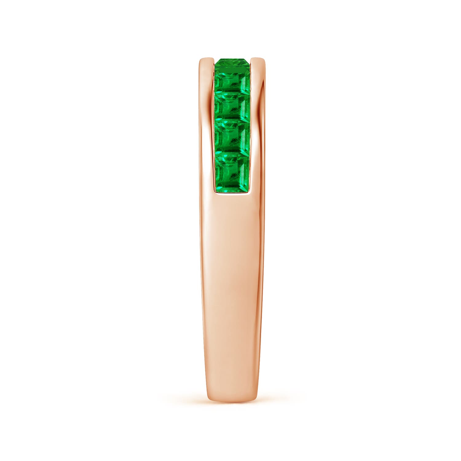 AAA - Emerald / 0.77 CT / 14 KT Rose Gold