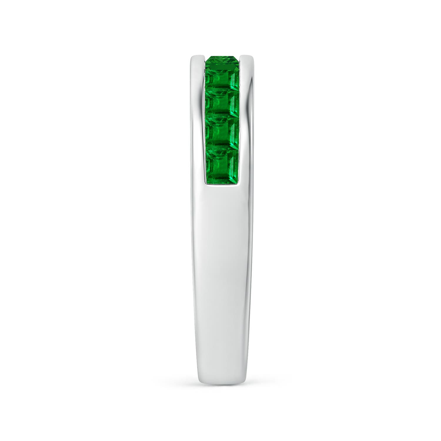 AAAA - Emerald / 0.77 CT / 14 KT White Gold