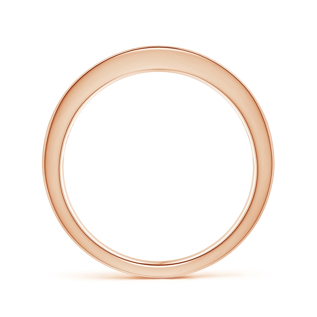 1.8mm AAAA Channel Set Square Ruby Half Eternity Band in Rose Gold - side 1