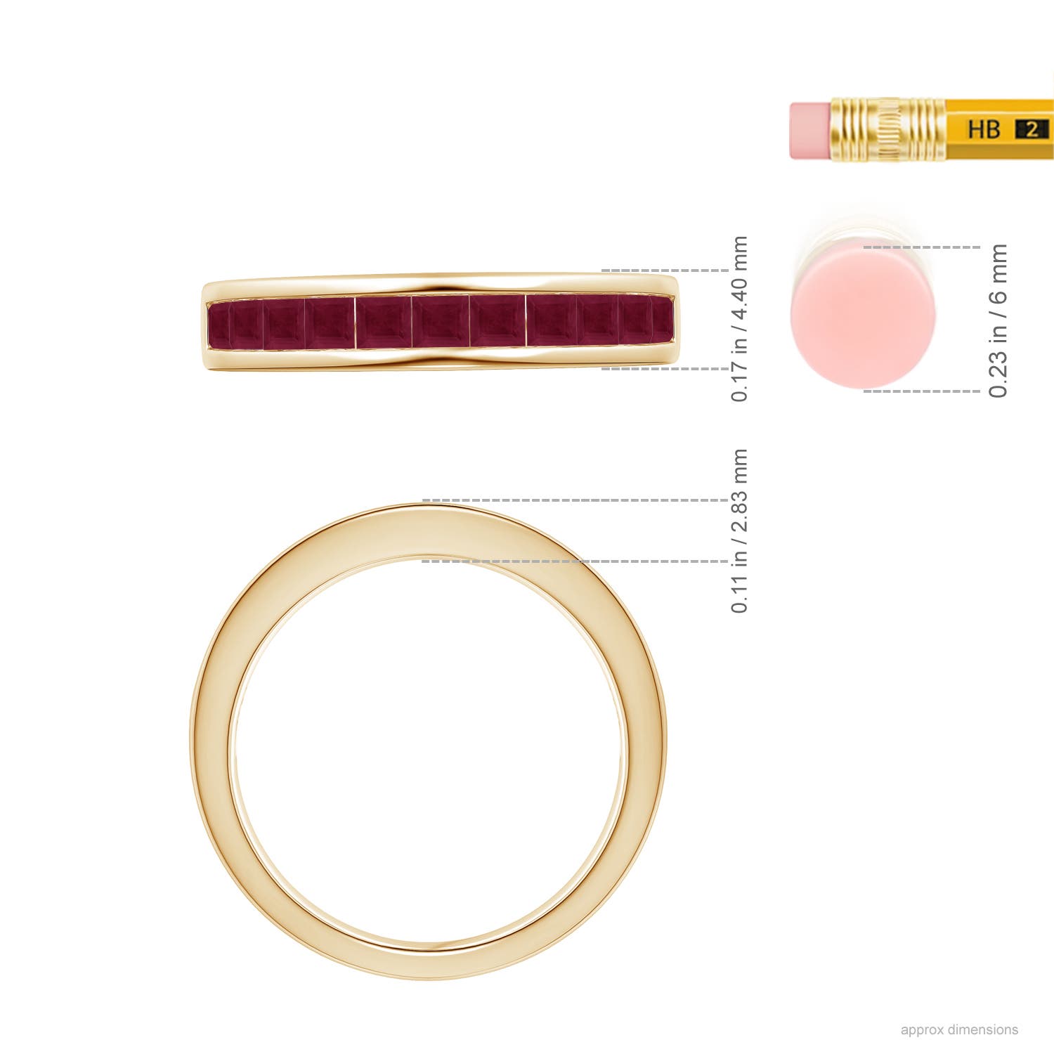 A - Ruby / 1.1 CT / 14 KT Yellow Gold