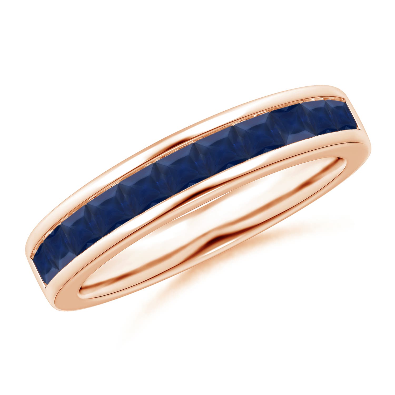 A - Blue Sapphire / 0.88 CT / 14 KT Rose Gold