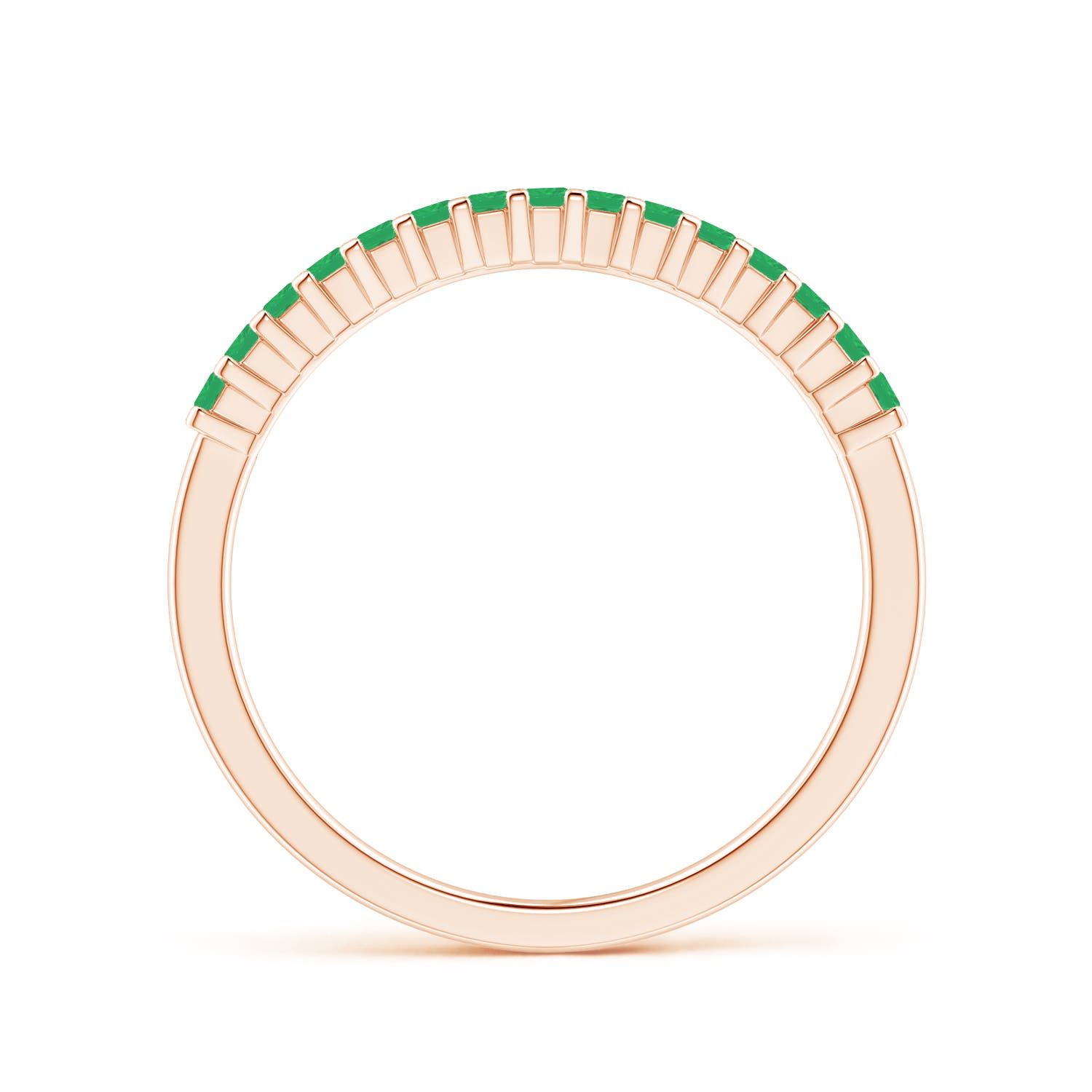 A - Emerald / 0.2 CT / 14 KT Rose Gold