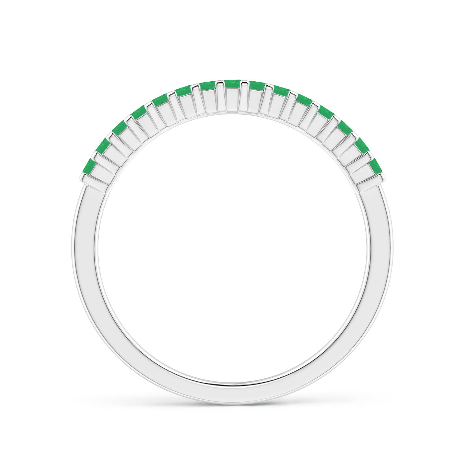 A - Emerald / 0.2 CT / 14 KT White Gold