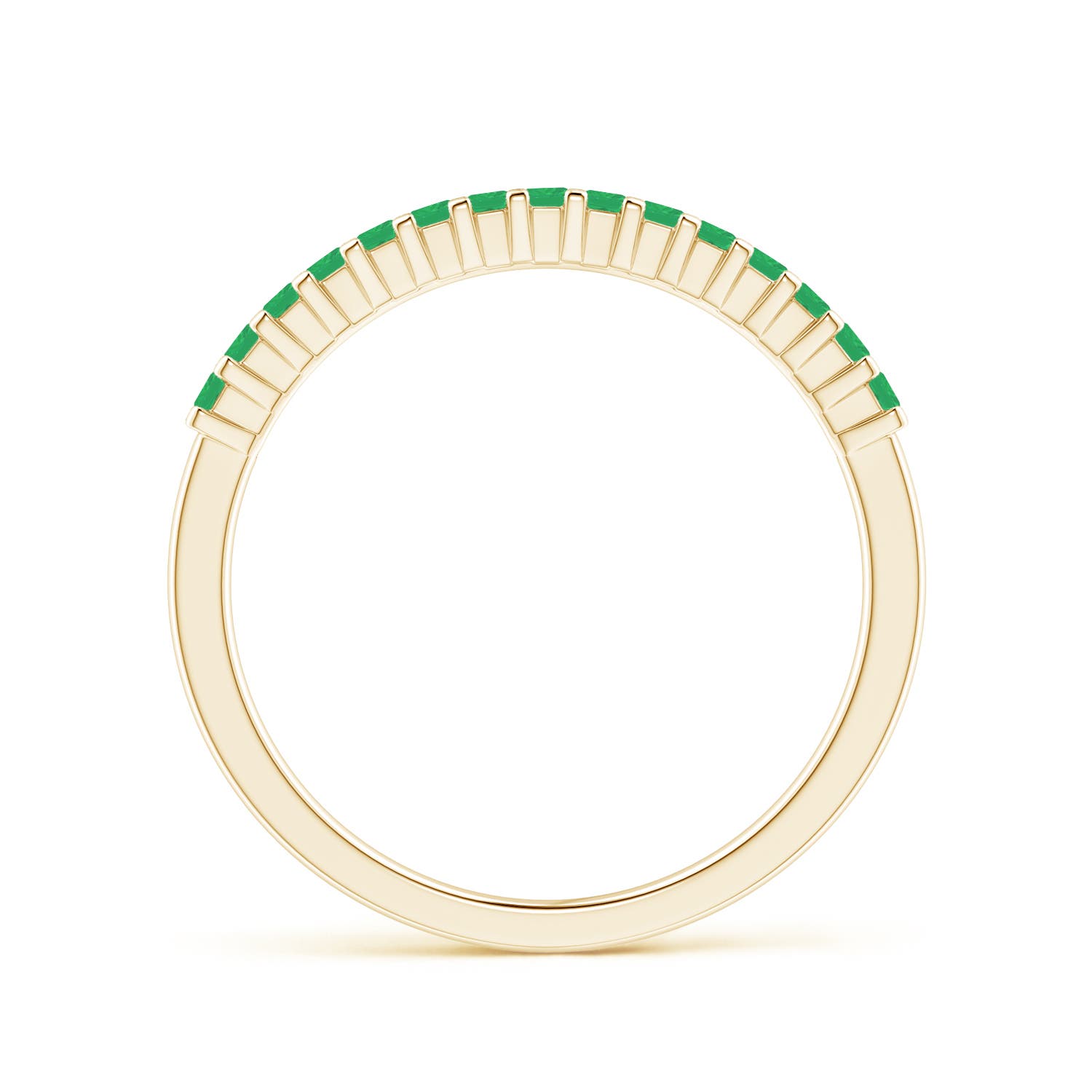 A - Emerald / 0.2 CT / 14 KT Yellow Gold