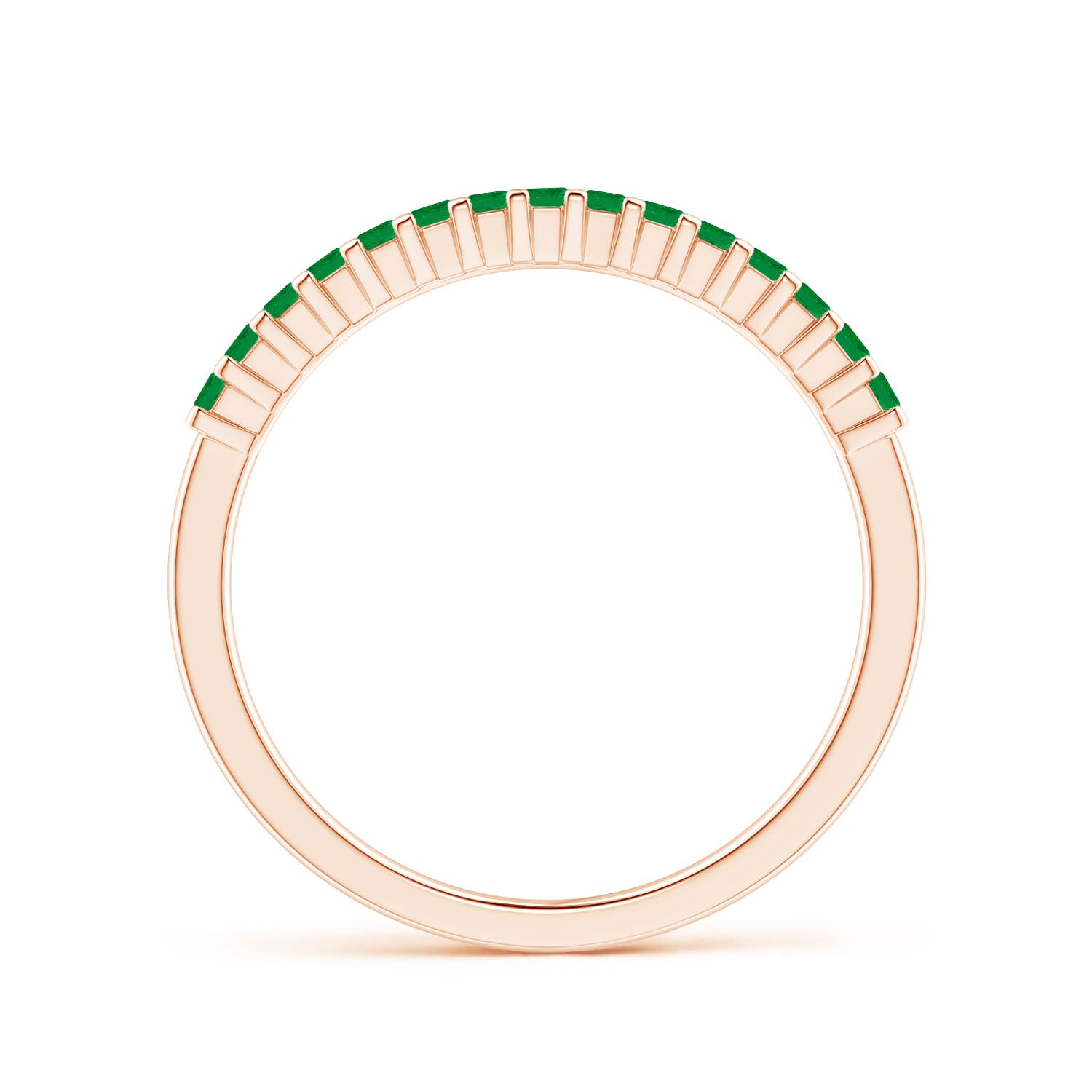 AA - Emerald / 0.2 CT / 14 KT Rose Gold