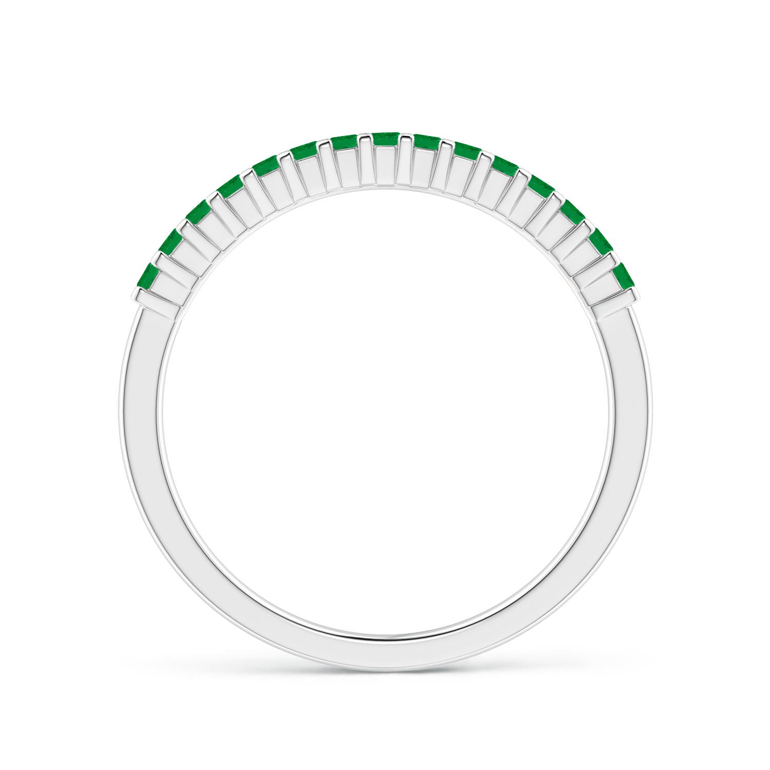 AA - Emerald / 0.2 CT / 14 KT White Gold