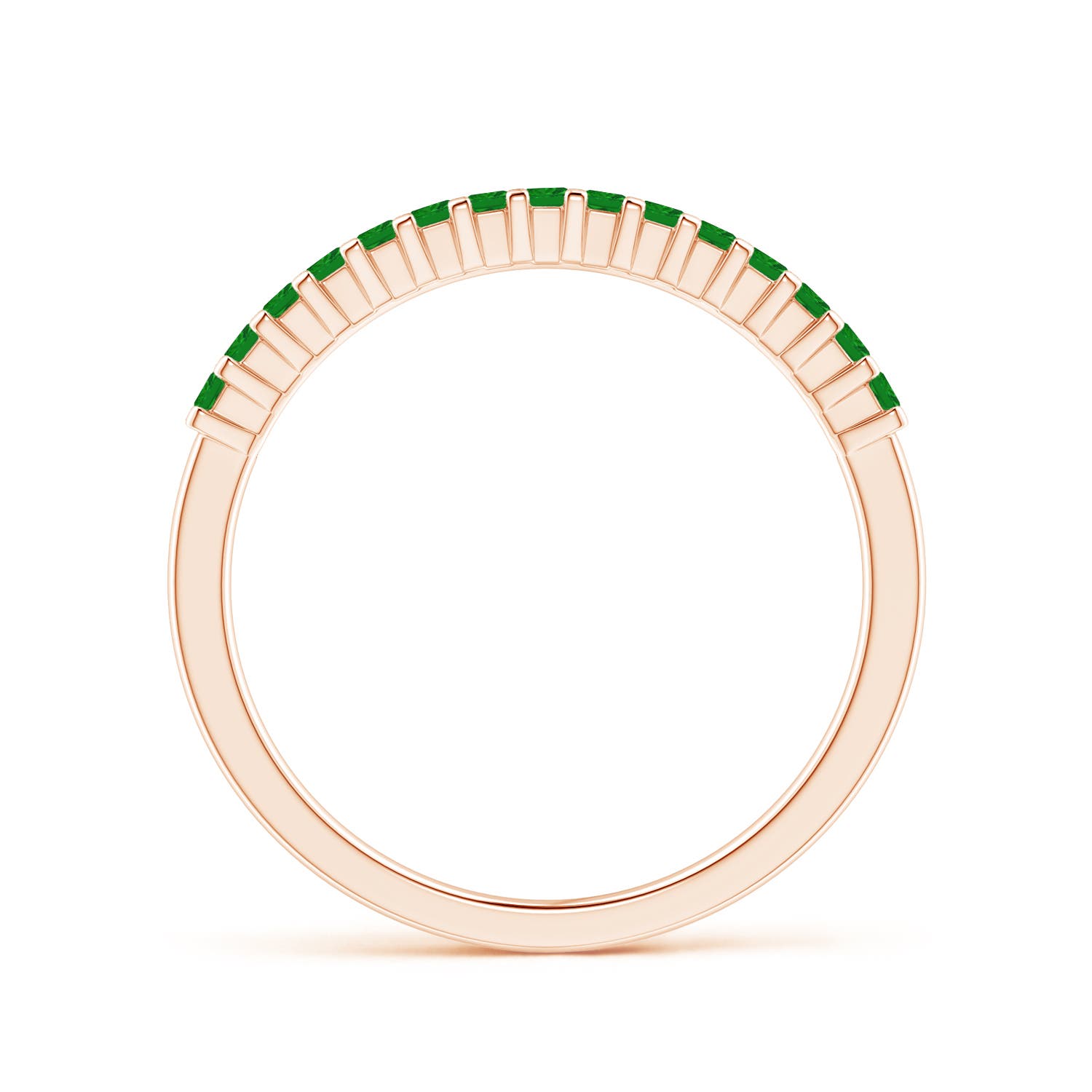 AAA - Emerald / 0.2 CT / 14 KT Rose Gold