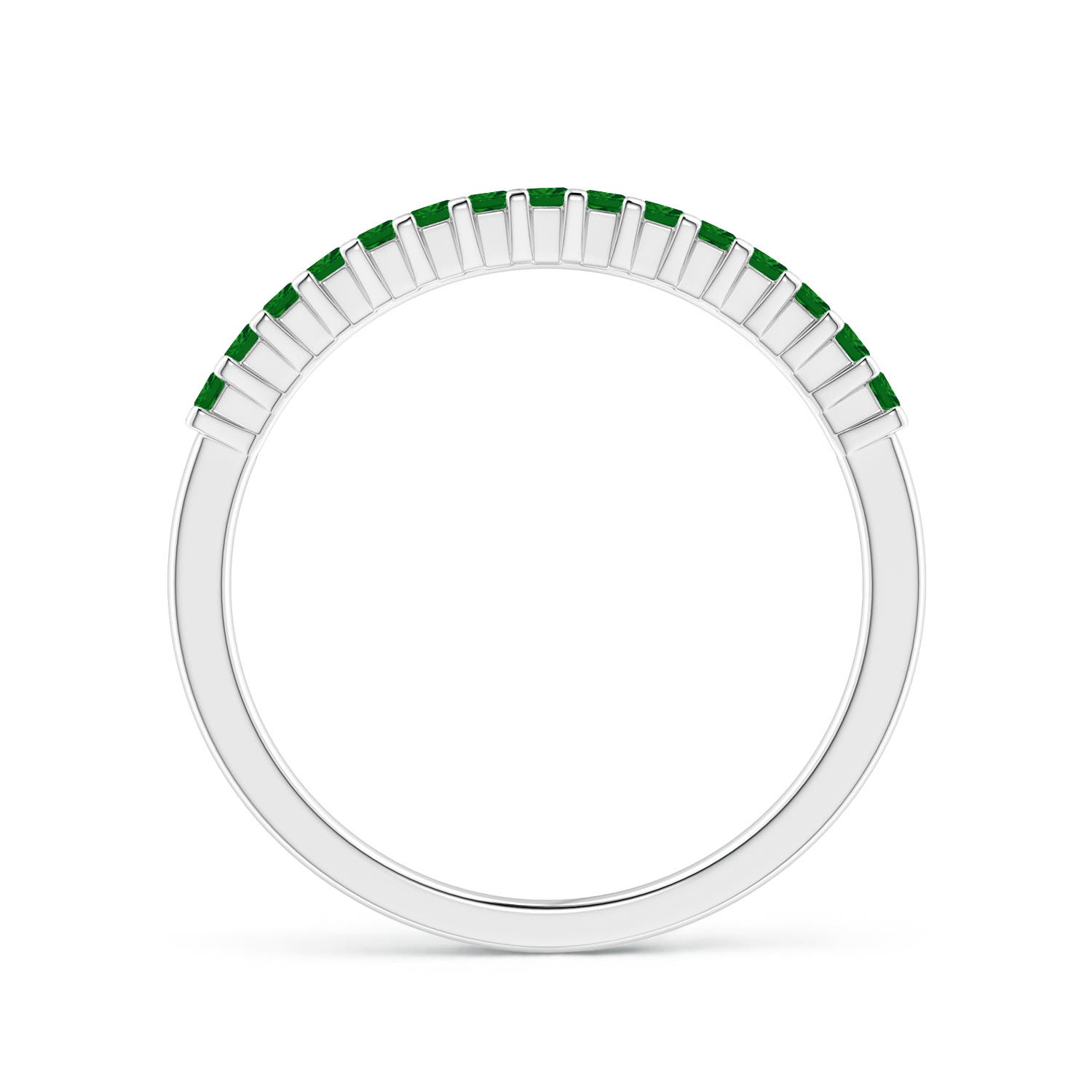 AAAA - Emerald / 0.2 CT / 14 KT White Gold