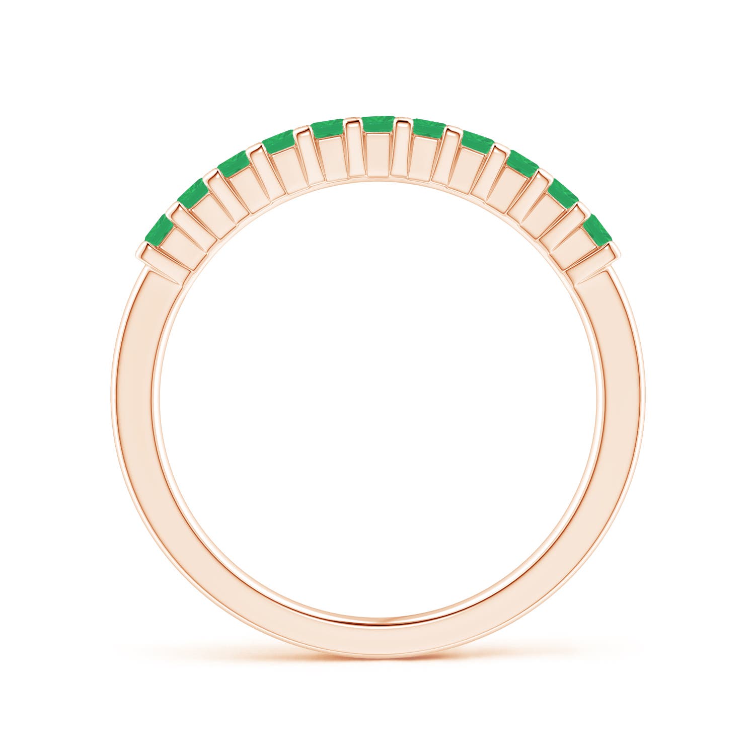 A - Emerald / 0.39 CT / 14 KT Rose Gold