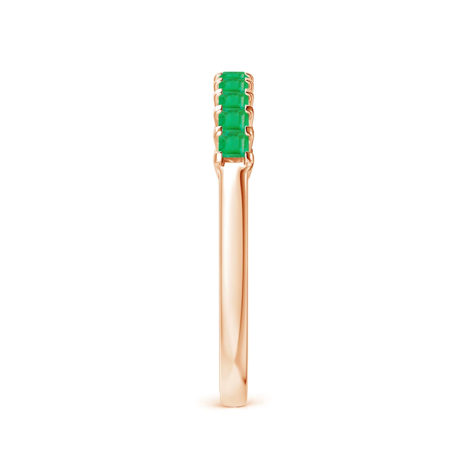 A - Emerald / 0.39 CT / 14 KT Rose Gold