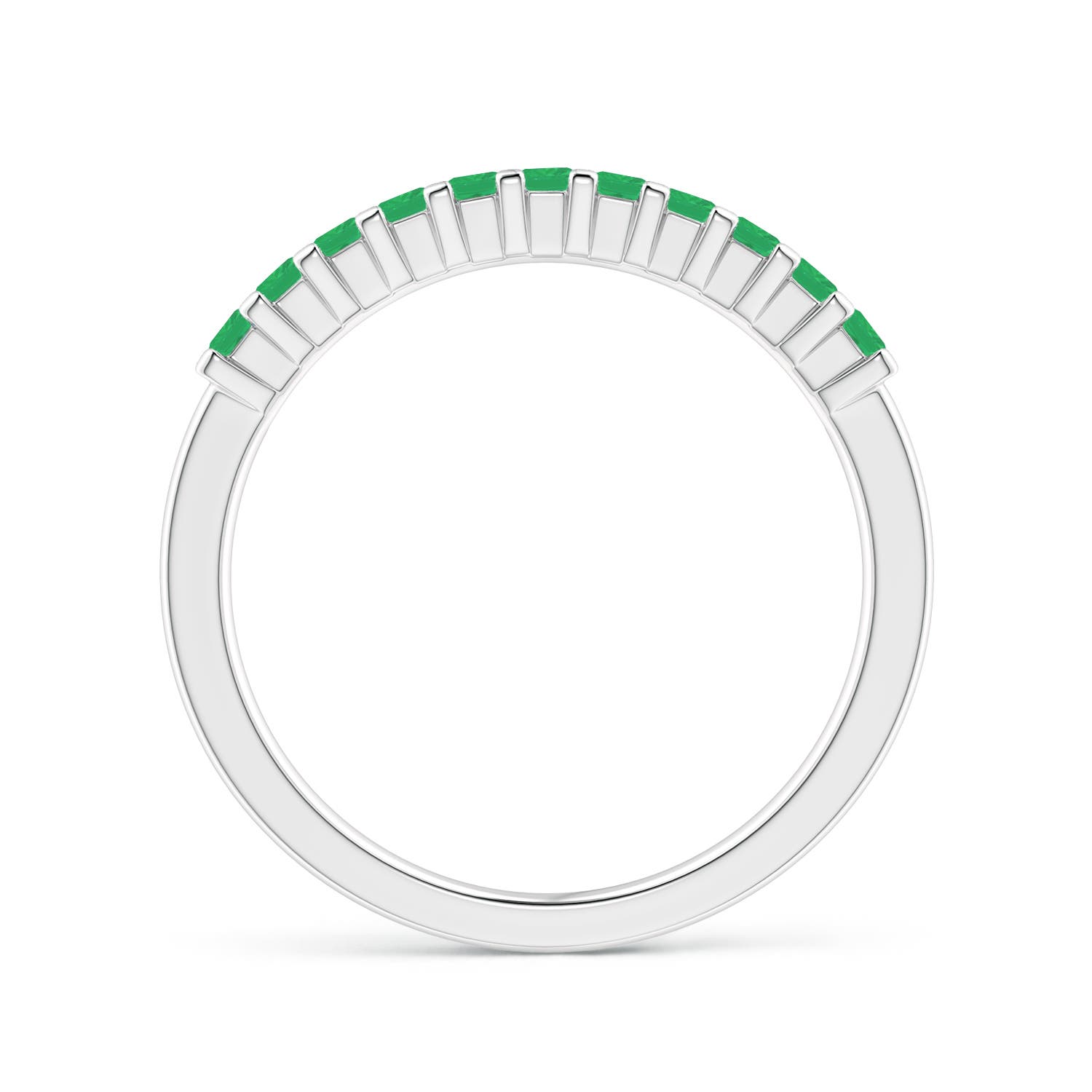 A - Emerald / 0.39 CT / 14 KT White Gold