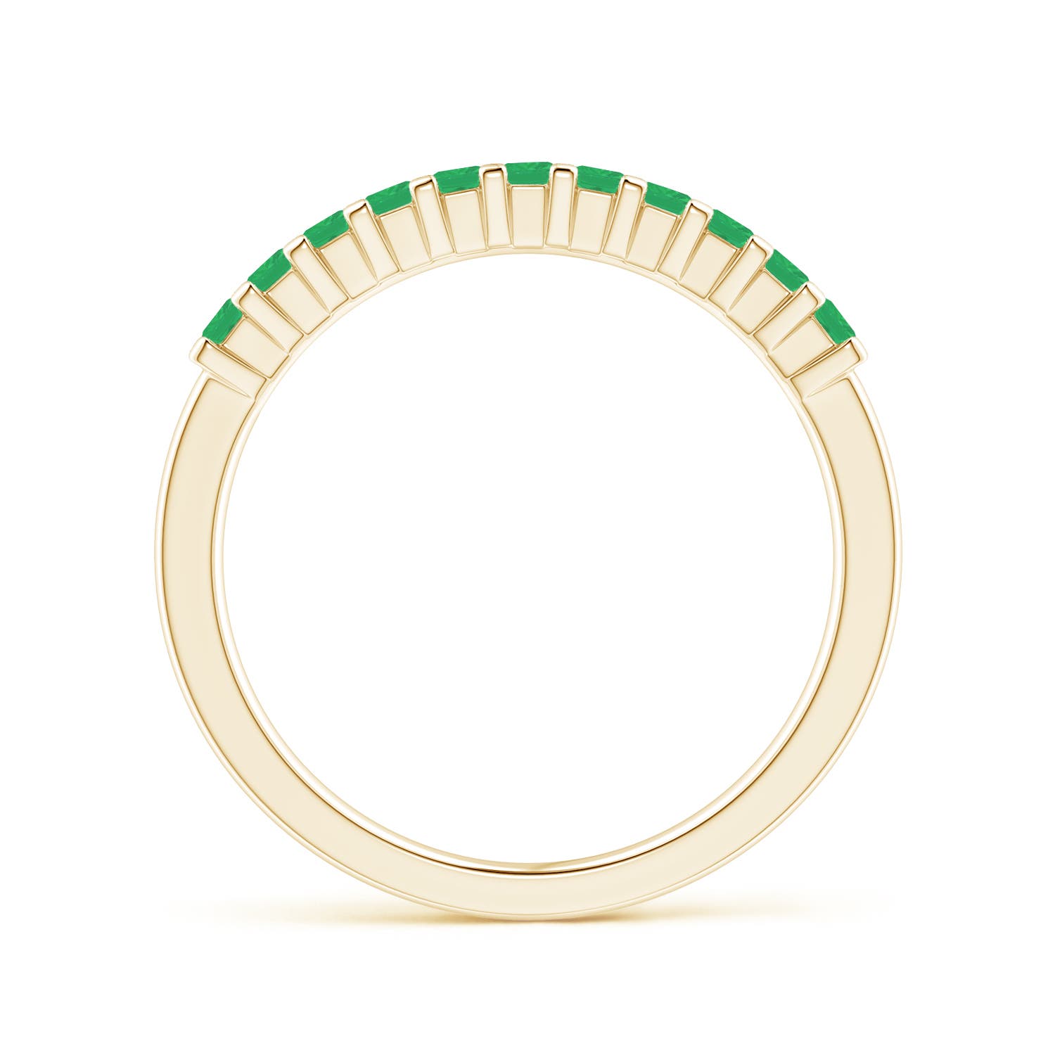 A - Emerald / 0.39 CT / 14 KT Yellow Gold